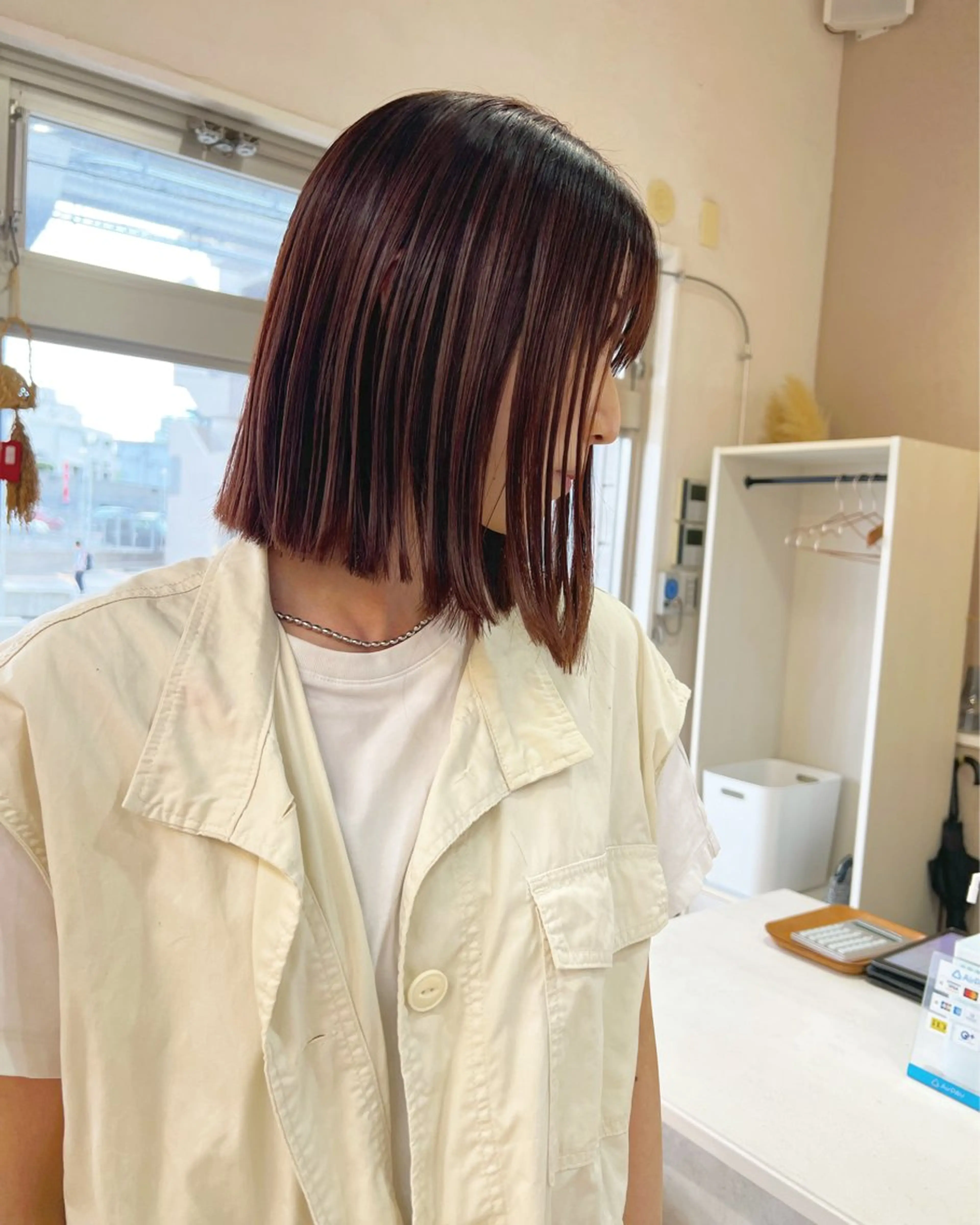 ミディアム カラー テトネ タカシのヘアスタイル