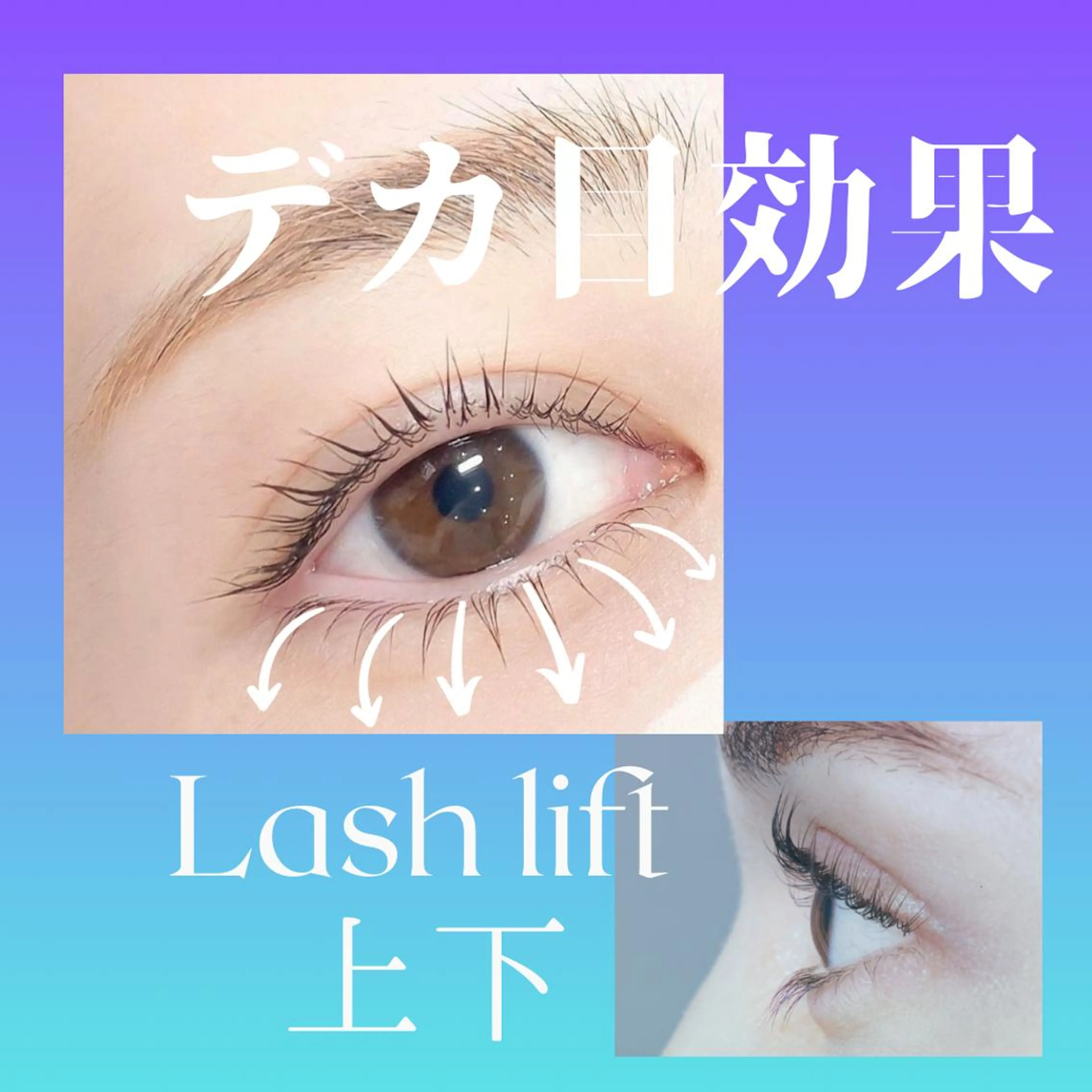 【ミニモ限定】小顔効果◎まつげパーマ上下【高濃度ケラチンTR付き】の写真