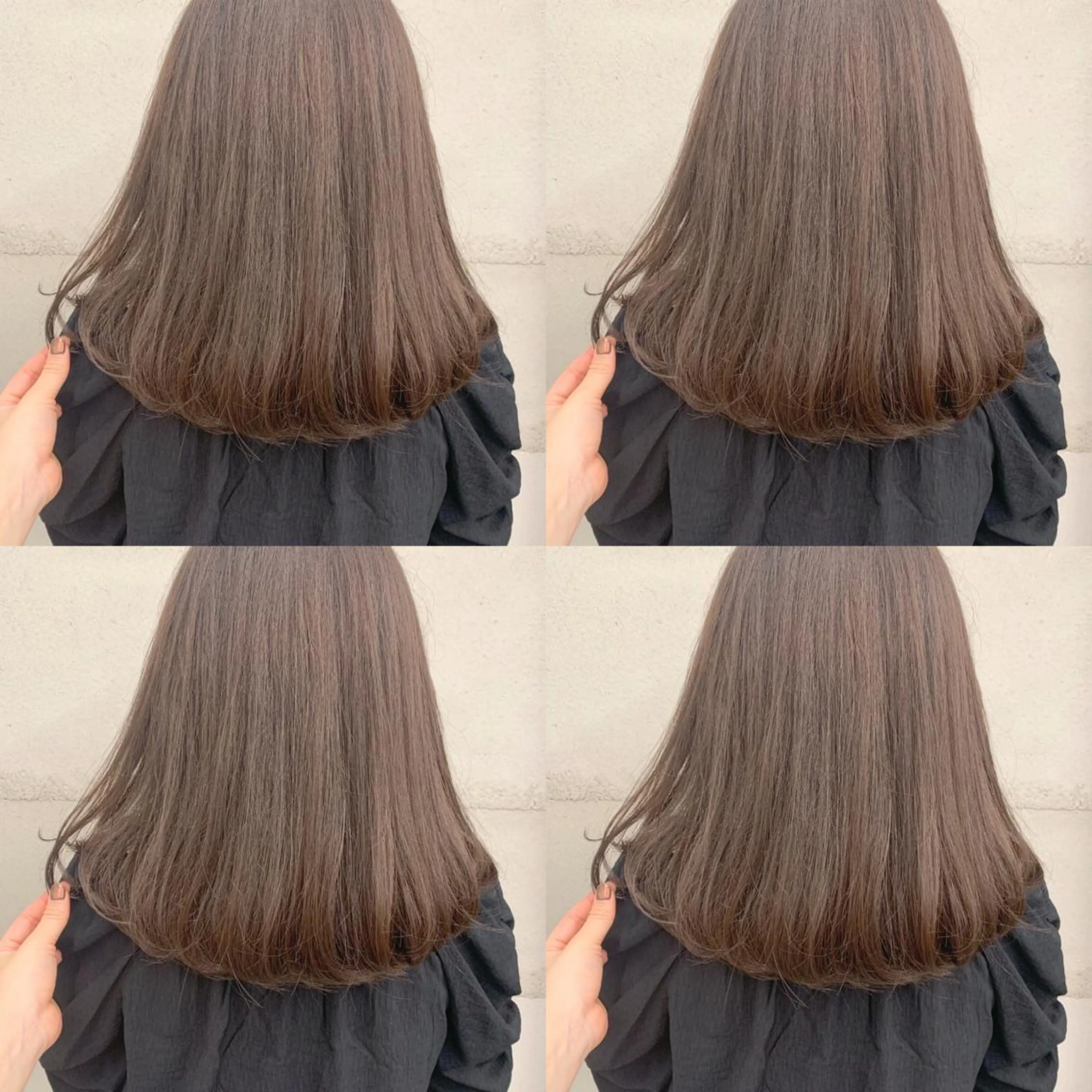 ミディアム カラー 透明感/オリーブ/ グレージュ/YUKAのヘアスタイル