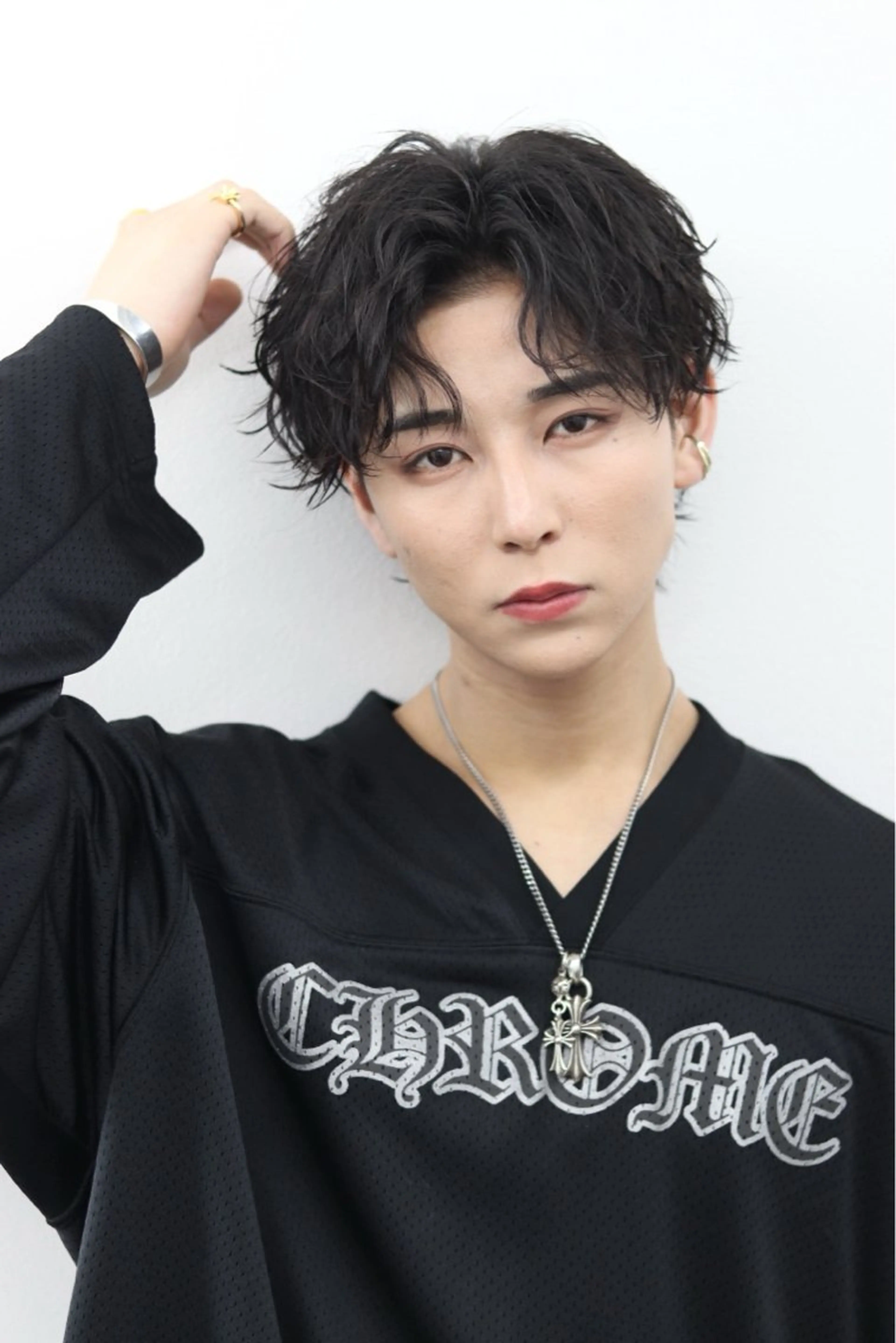 ミディアム カラー パーマ メンズ カット パーマ トリートメント シースルーマッシュ/ メンズ/KYOHEIのヘアスタイル