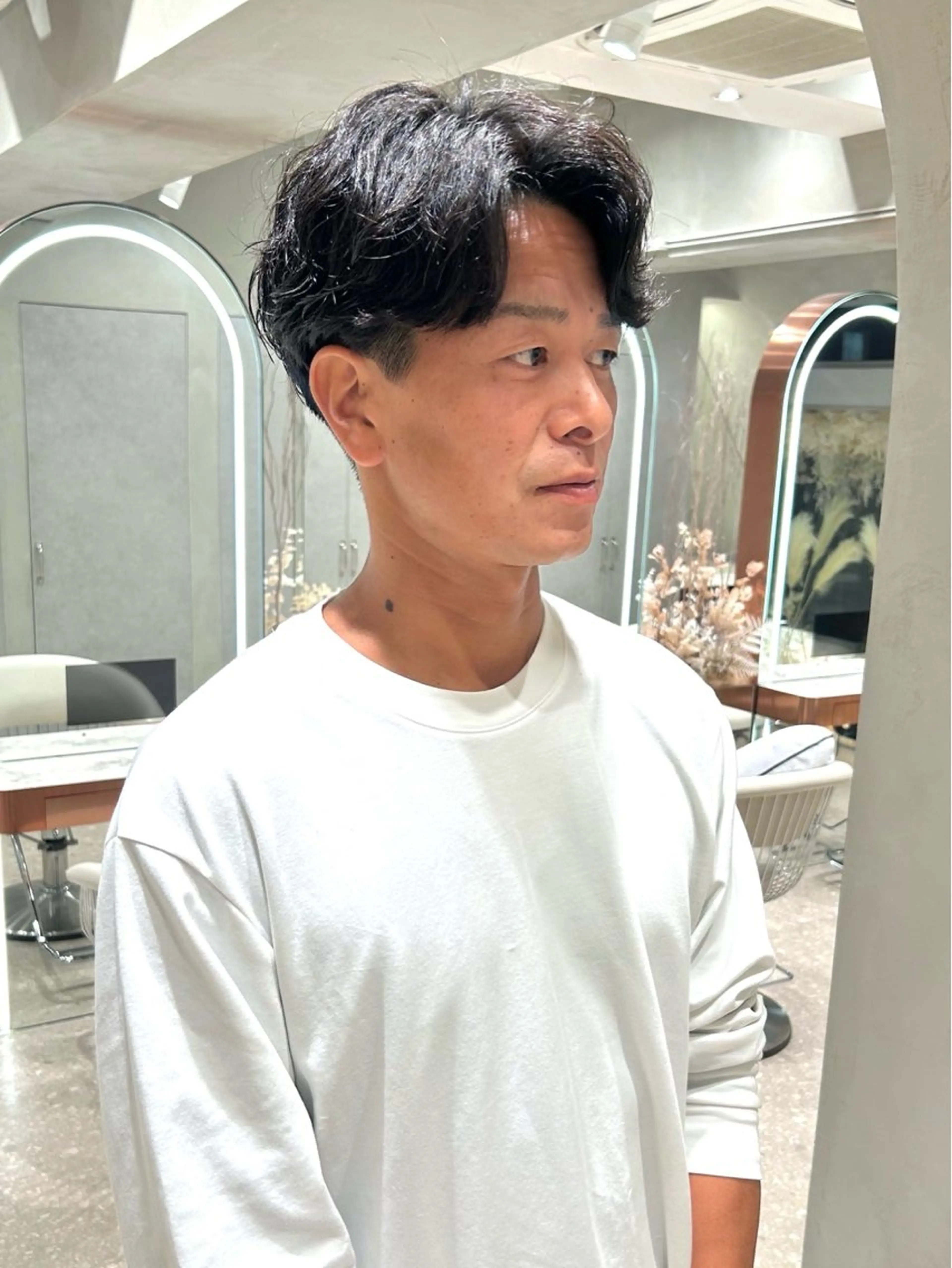 パーマ メンズ Luce横浜店所属・yuu 🪴 透明感 カラー/メンズパーマのヘアスタイル