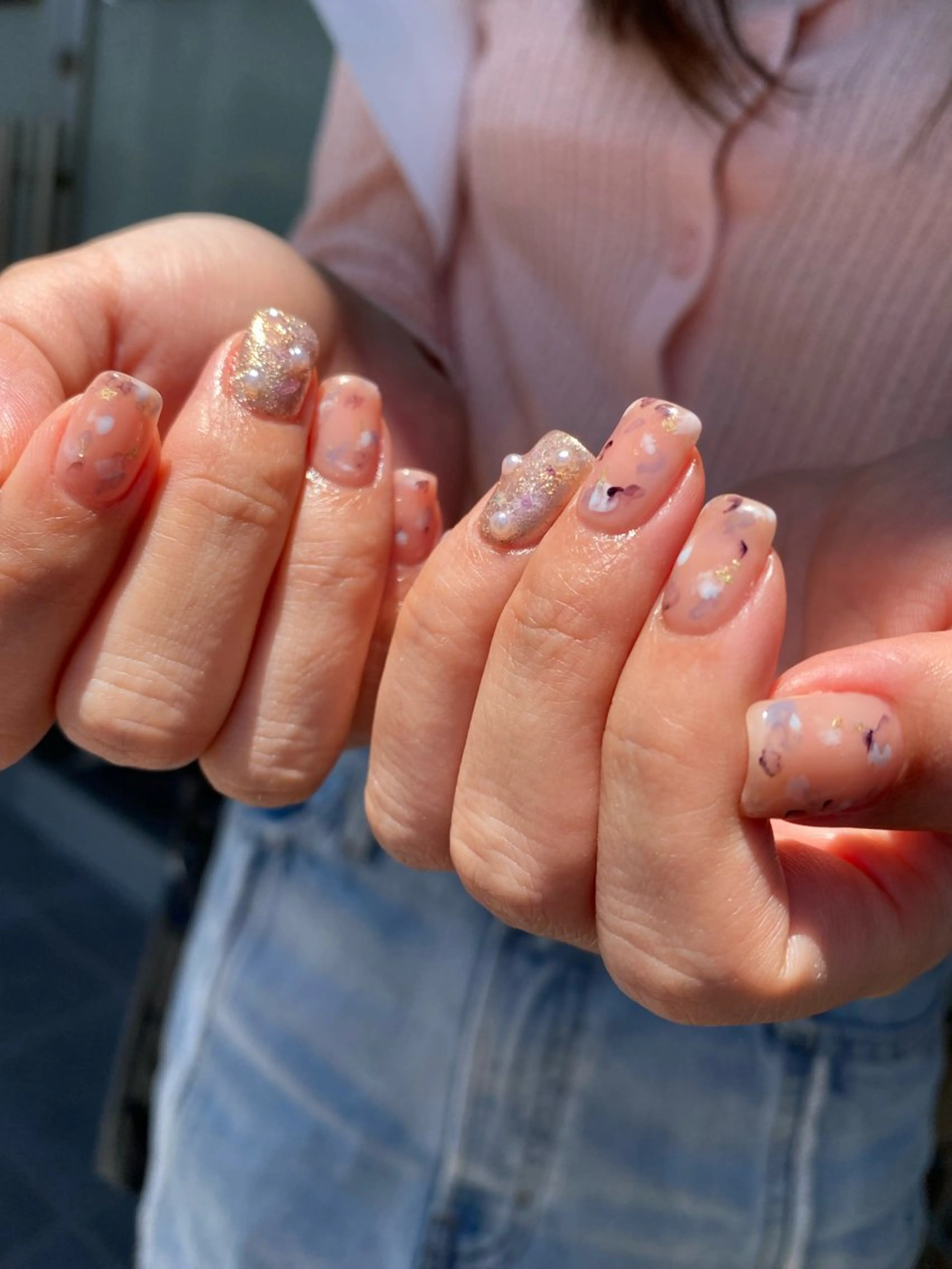 ネイル ジェルネイル マグネットネイル ニュアンスネイル ワンカラーネイル パラジェル ハンドネイル 草加ニュアンスネイル 🌚hersのネイルデザイン