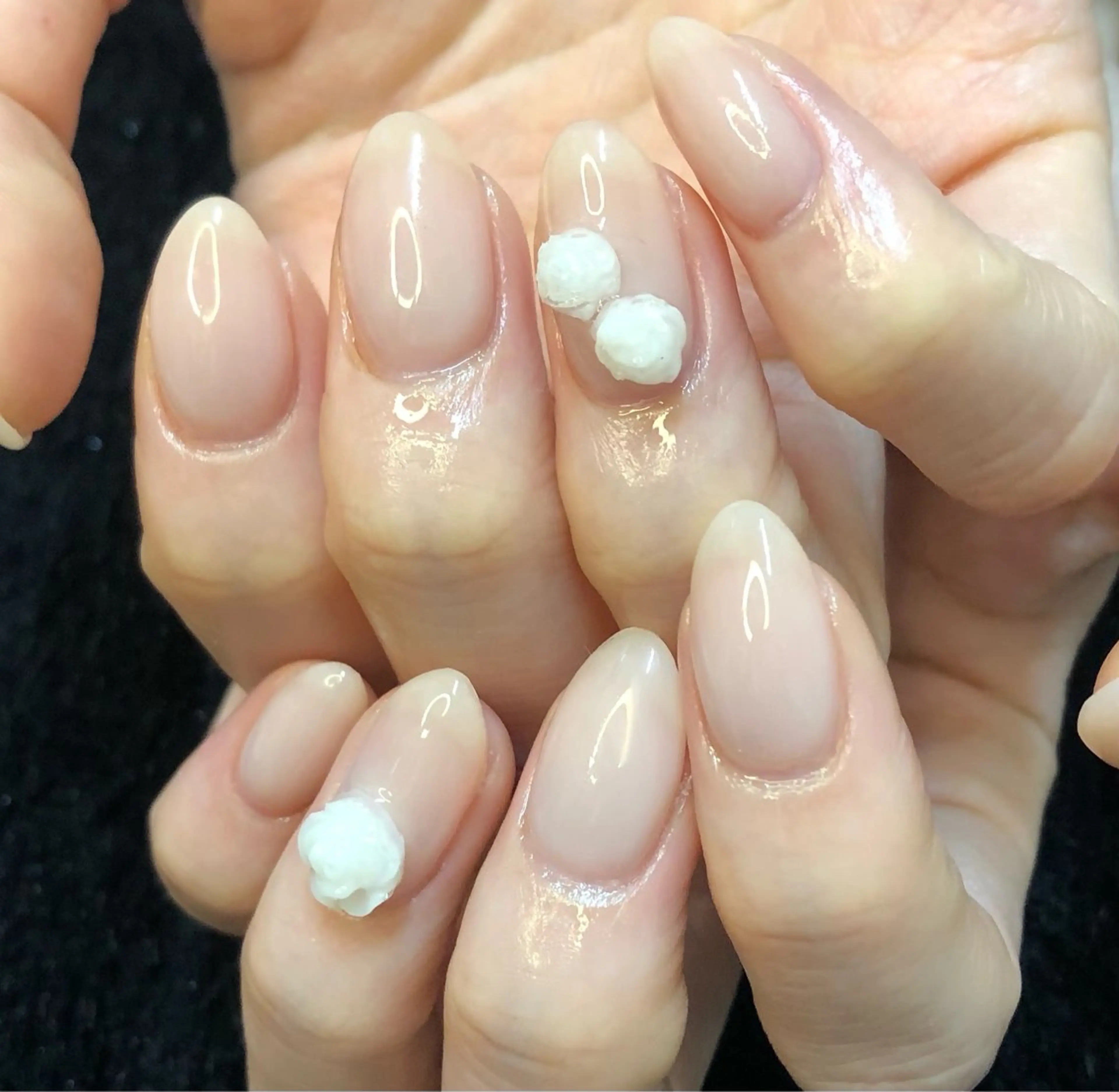 ネイル 成人式 フレンチネイル ジェルネイル ガラスフレンチ 韓国ネイル 大門浜松町 ネイルのネイルデザイン