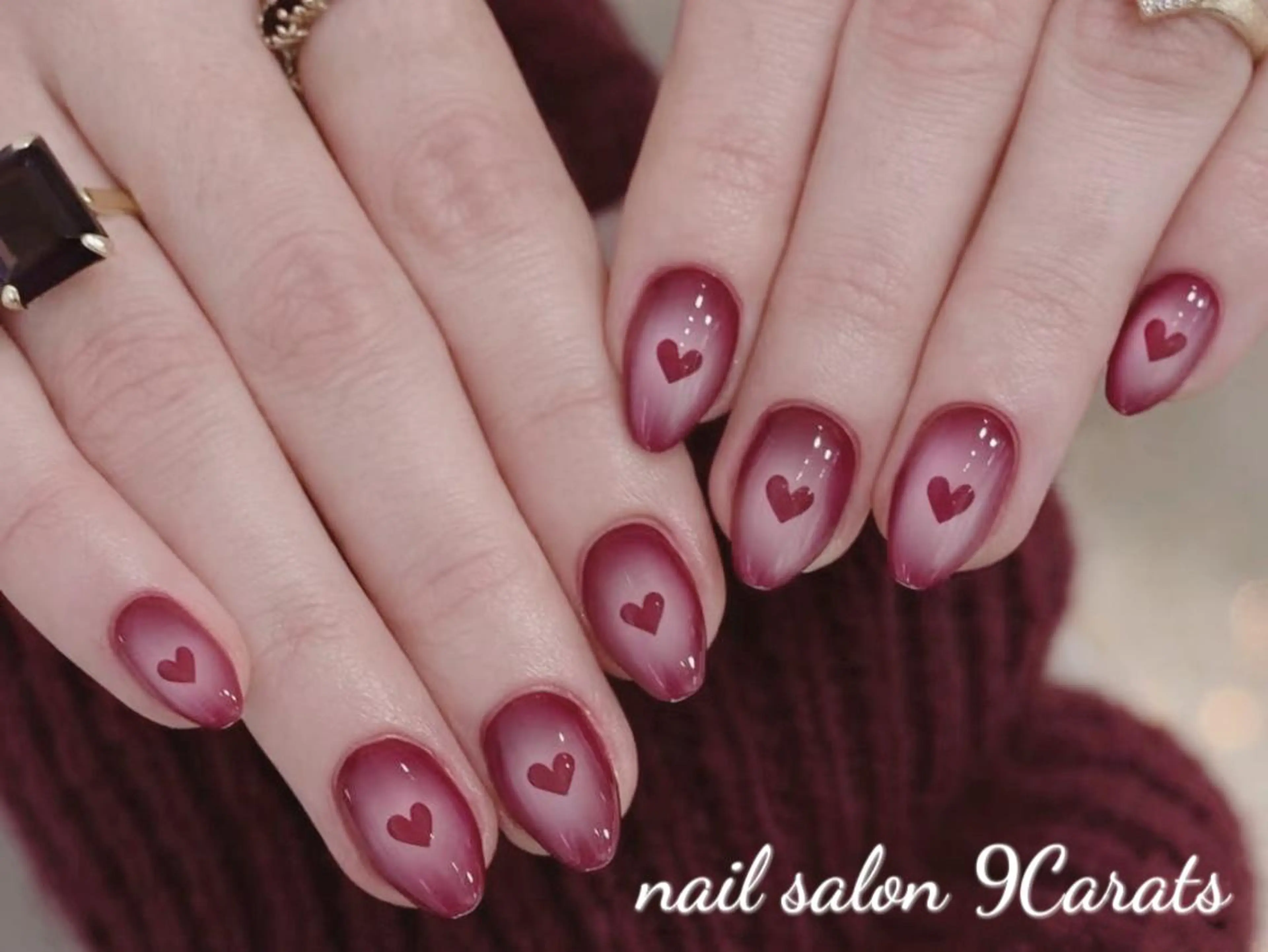 ネイル アートネイル チークネイル フットネイル フレンチネイル ガラスフレンチ ハンドネイル ネイルサロン 9Carats神田のネイルデザイン