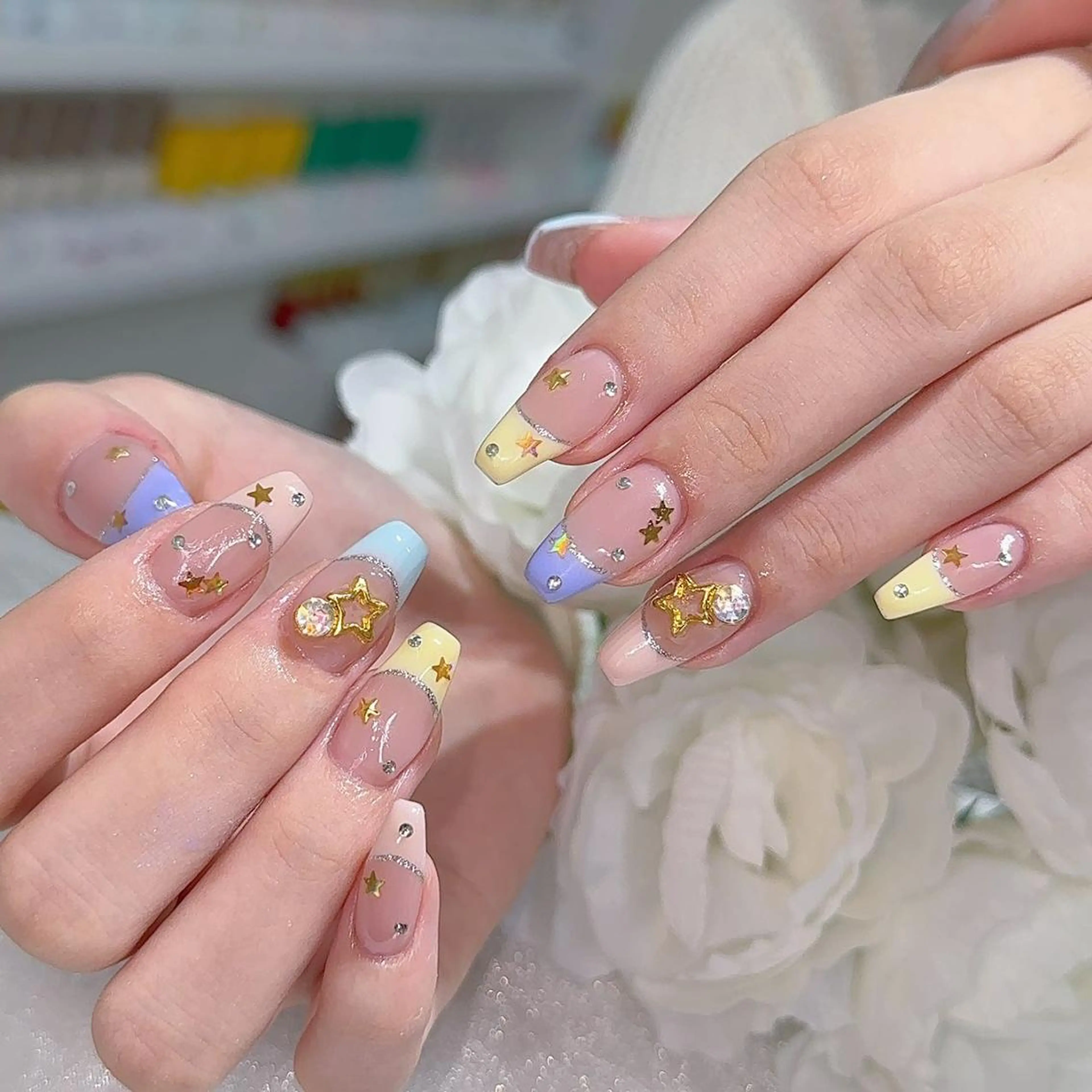 ネイル アートネイル 長さ出し ネイルチップ Queen's ゆなのネイルデザイン