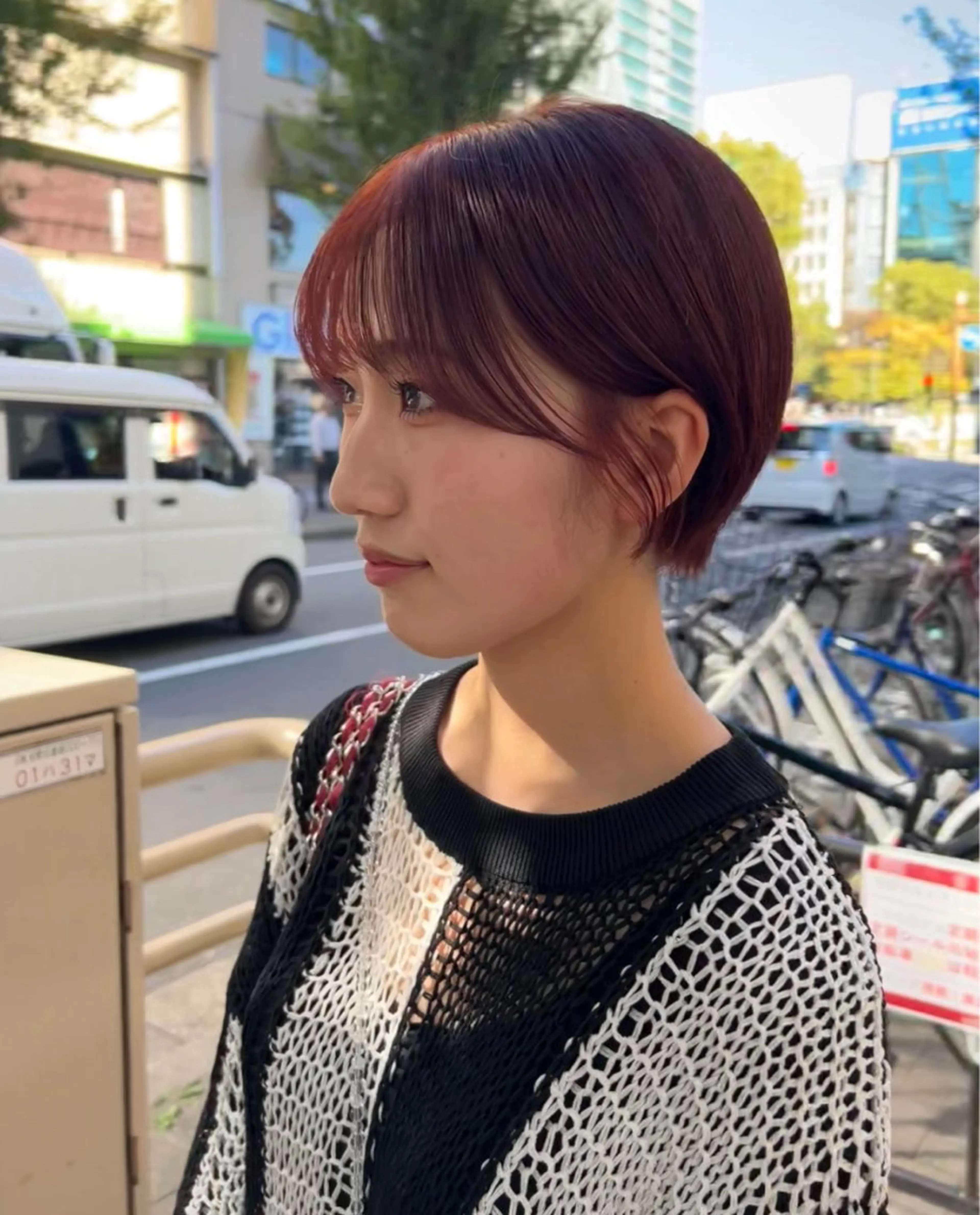 ショート カラー 名古屋栄/ブリーチ/ ボブ🧃木下桃嘉のヘアスタイル