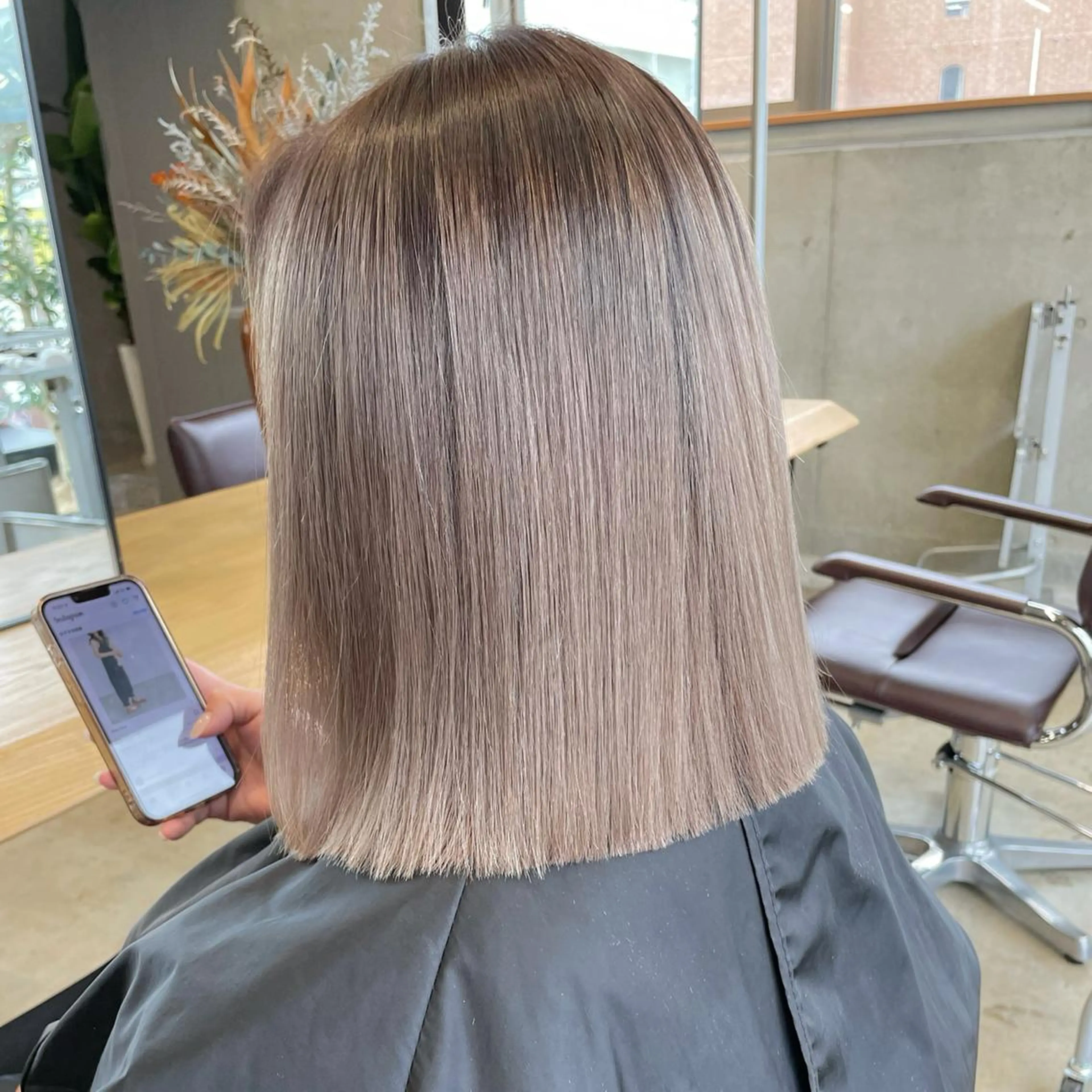 ミディアム カラー ヘアカラー トリートメント ❤️ダブルカラー 髪質改善❤️SAYAのヘアスタイル