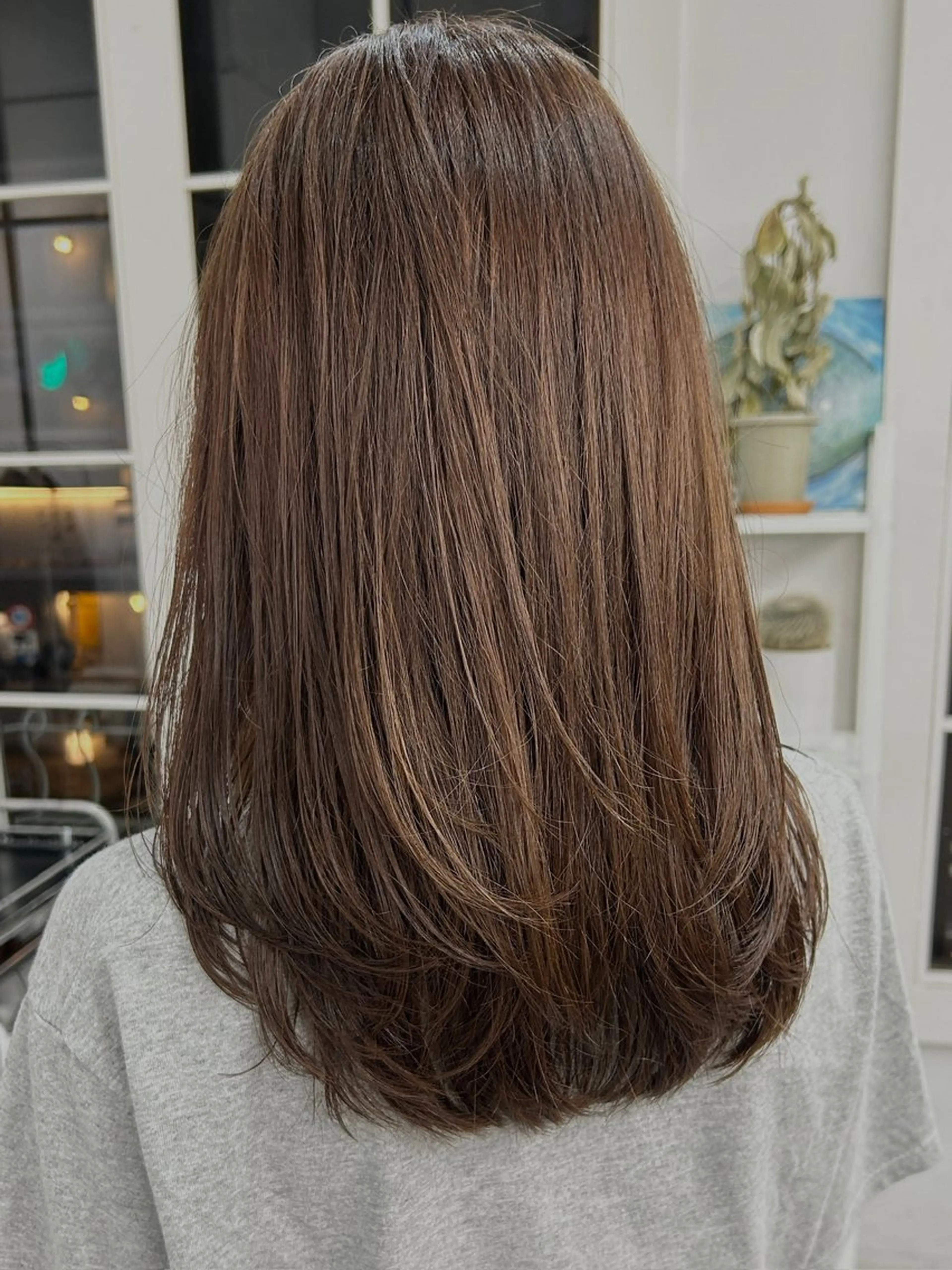 ロング カラー カット ヘアカラー トリートメント レイヤーボブ/ 艶カラー/サナ🌼のヘアスタイル