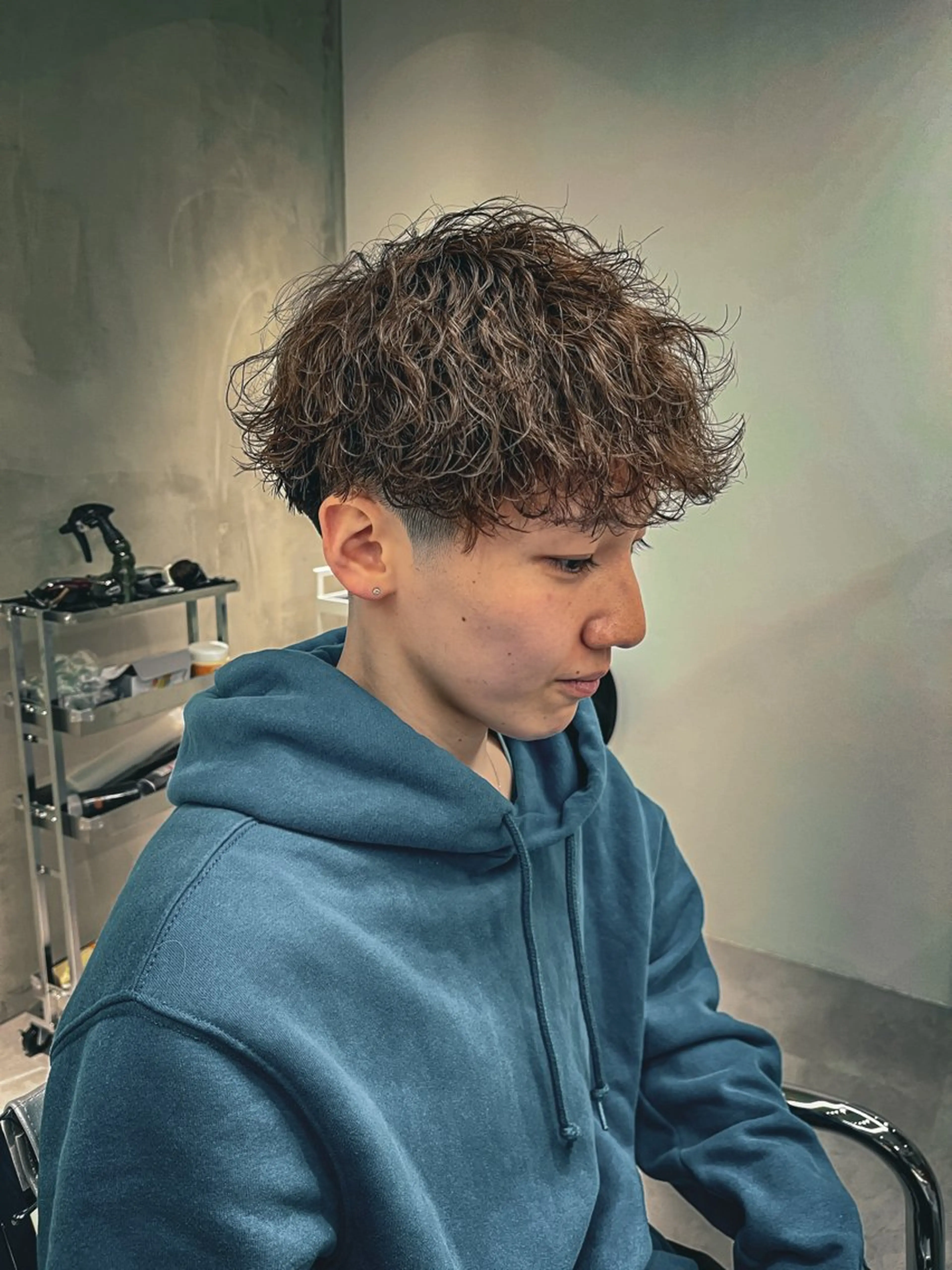 ショート パーマ メンズ soen所属・⚡メンズパーマフ ェードカットTomyのヘアスタイル