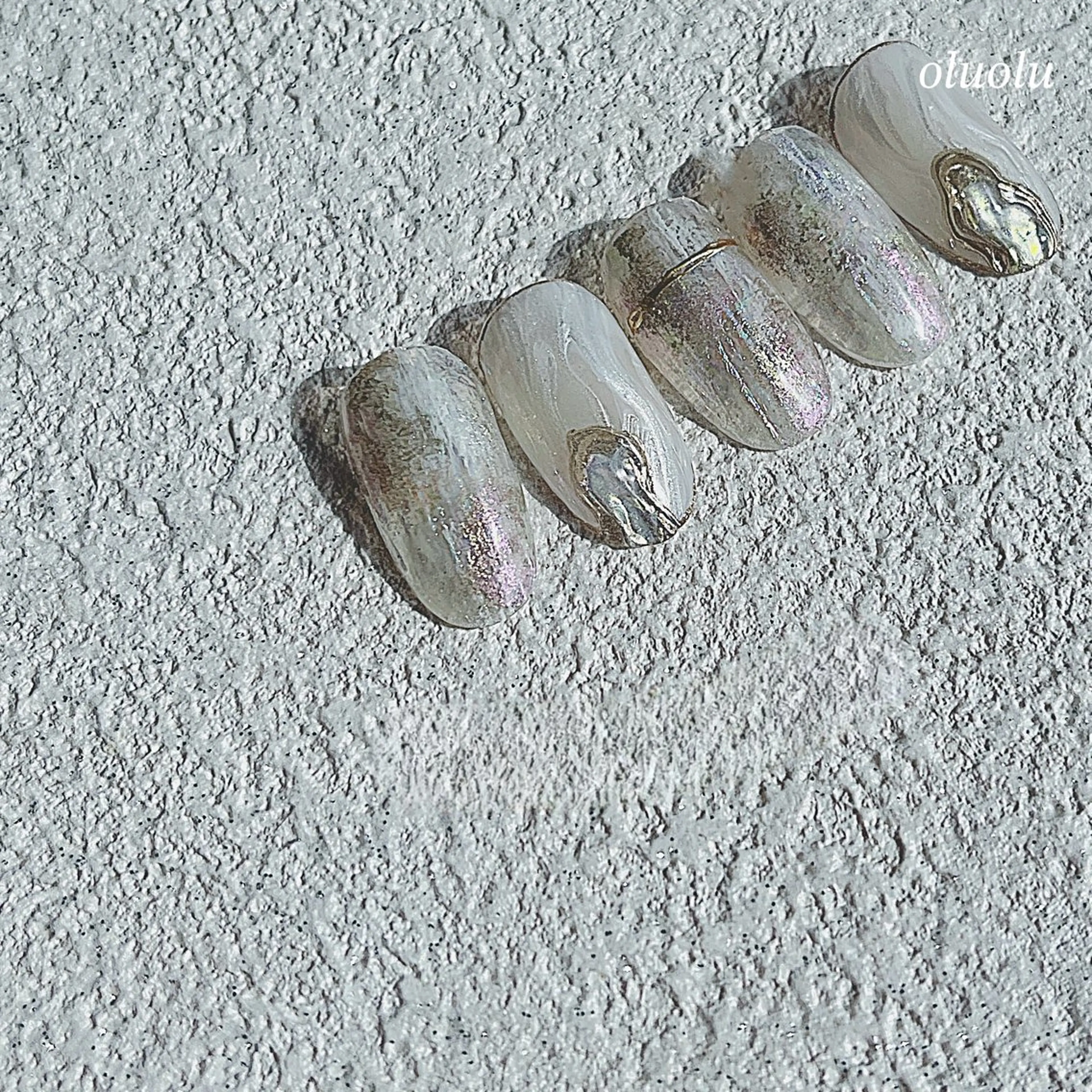 ネイル アートネイル オーロラネイル フットネイル ニュアンスネイル ぷっくりネイル ハンドネイル 大村 紬華のネイルデザイン