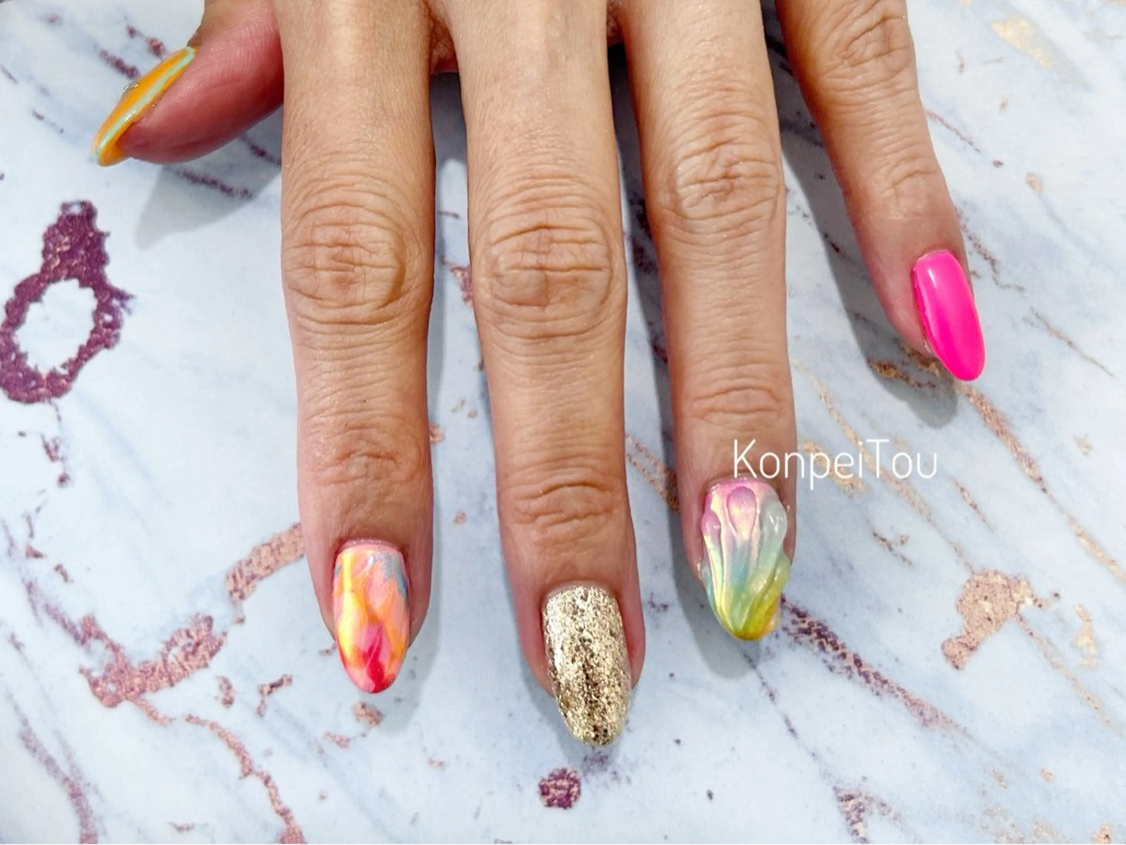 ネイル ハンドネイル おうちのネイルサロン　konpeiTou〜こんぺいとう〜所属・おうちのネイルサロン KonpeiTouのネイルデザイン