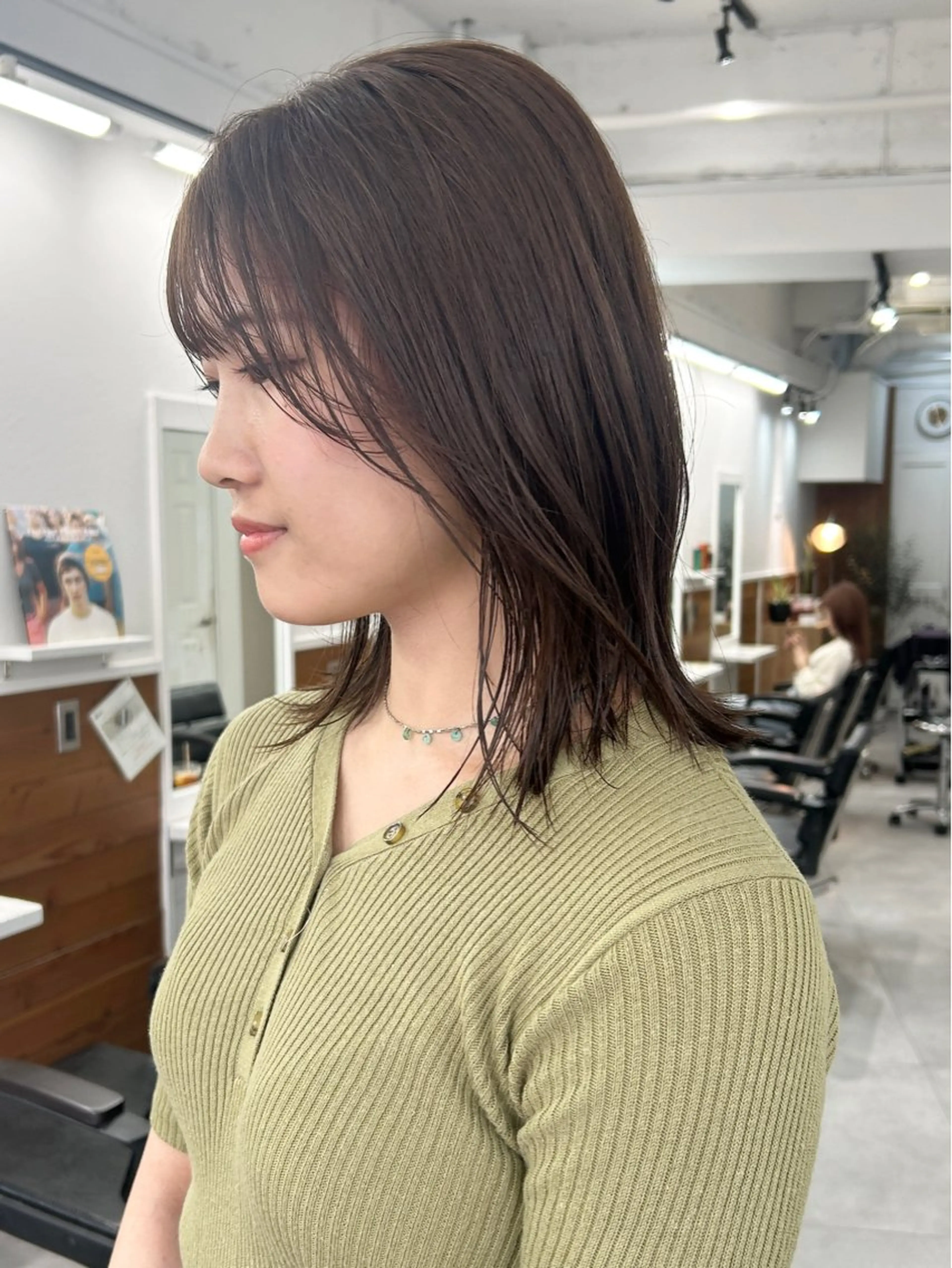 セミロング カラー レイヤーボブ/ 艶カラー/サナ🌼のヘアスタイル