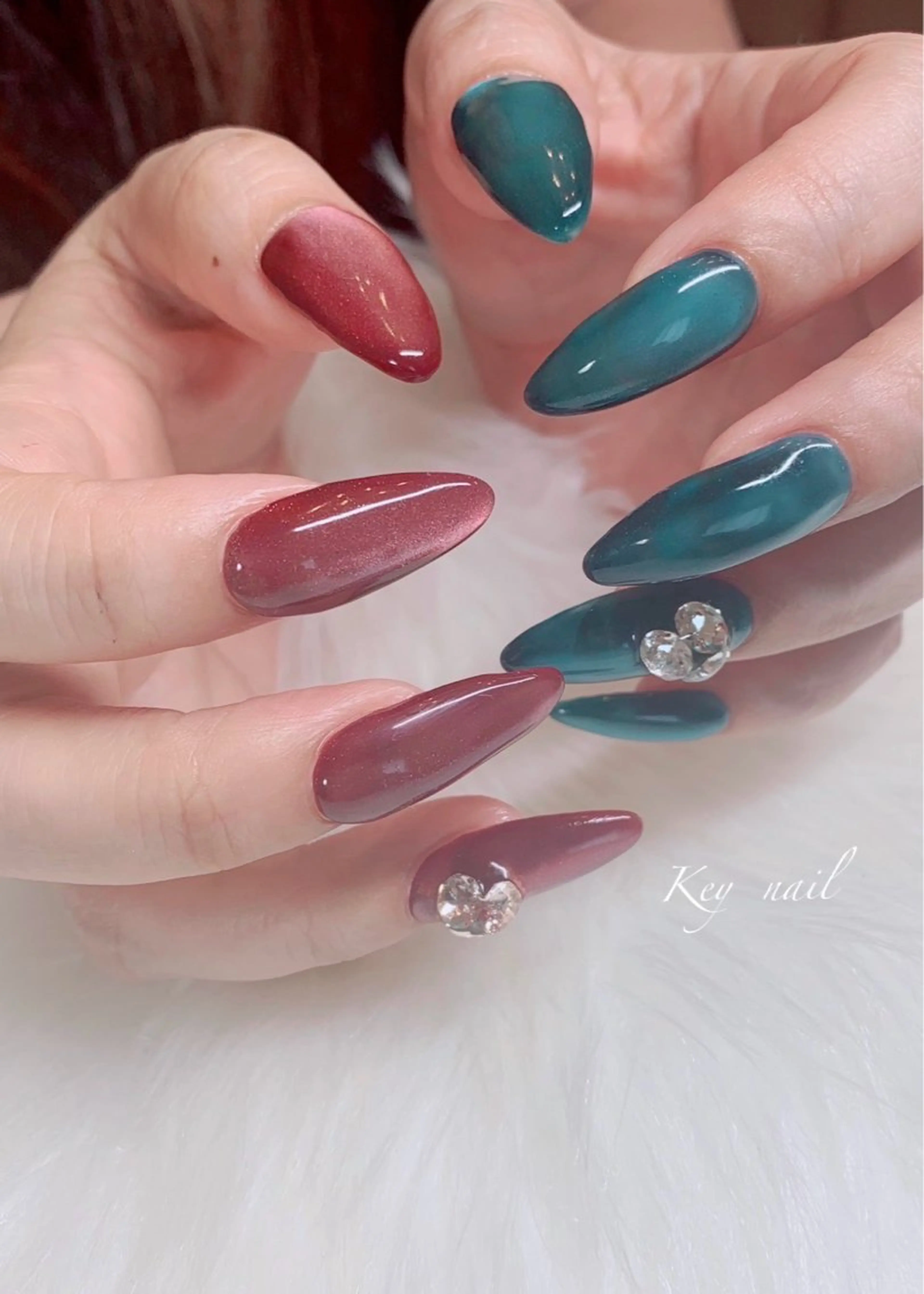 ネイル マグネットネイル ストーンネイル Key nailのネイルデザイン