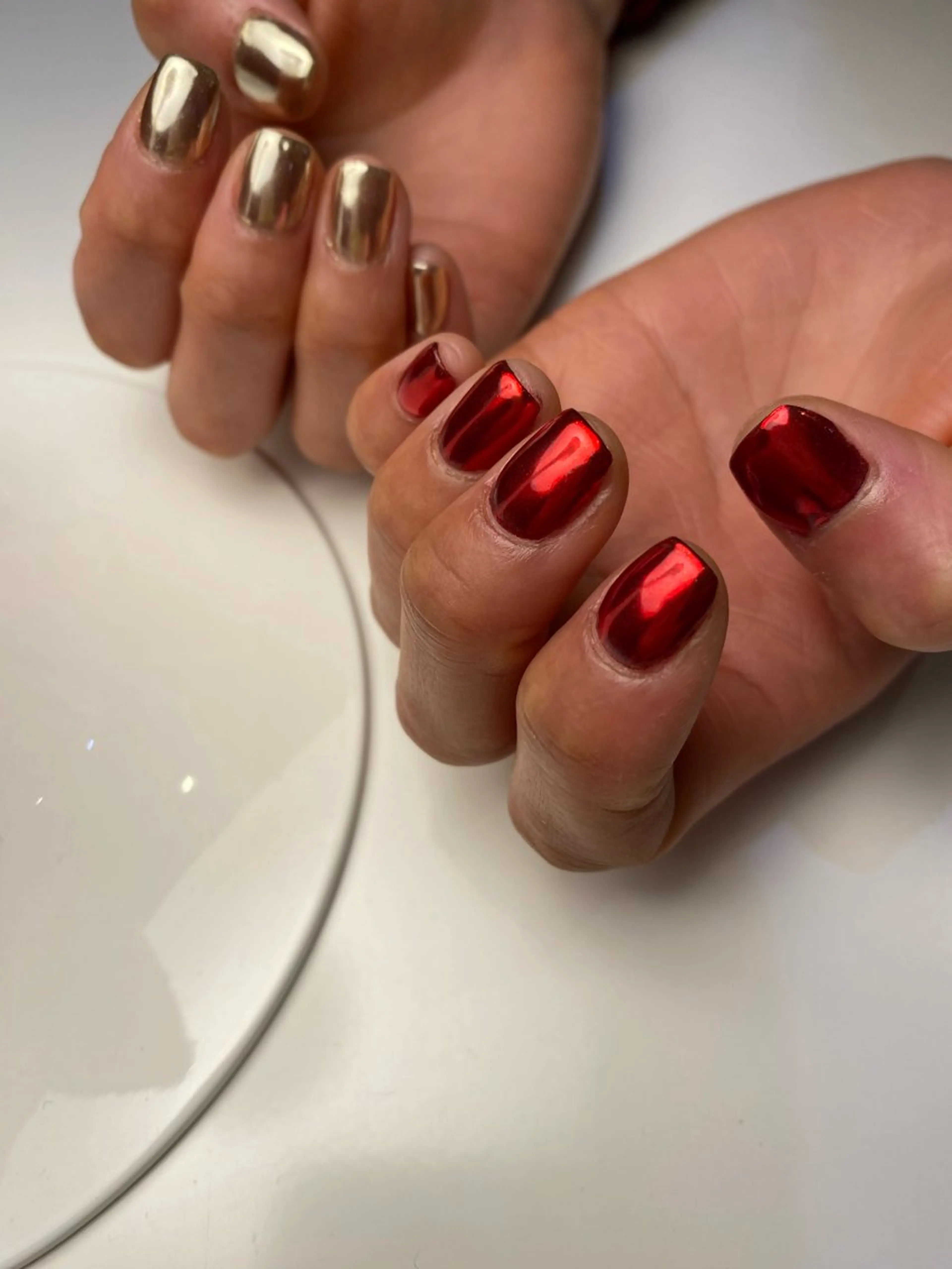 ネイル ミラーネイル ワンカラーネイル Yumi 広尾|恵比寿ネイルのネイルデザイン