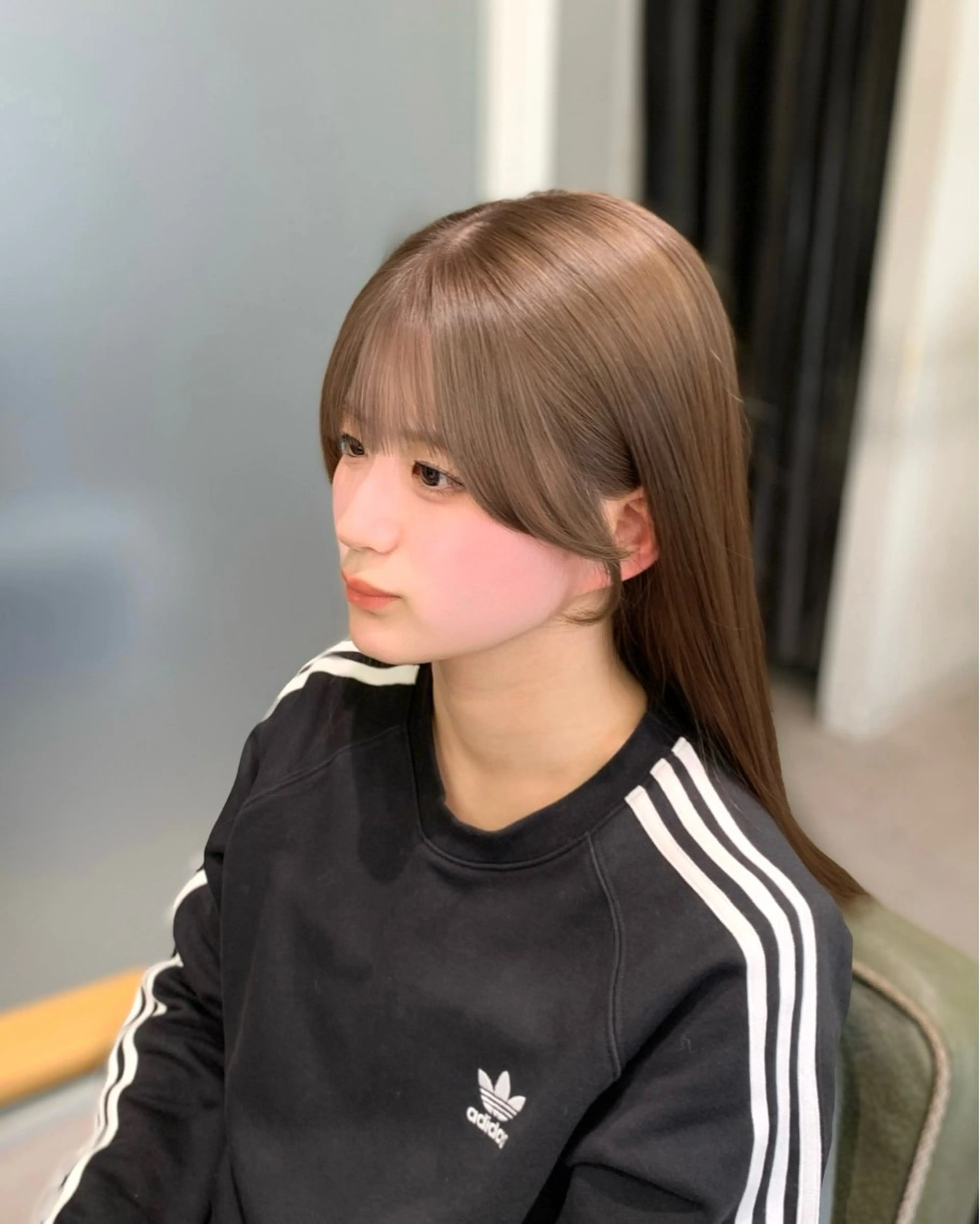 ロング カット ヘアカラー トリートメント 🎀韓国風顔周り× 透明感/梅田/アリサのヘアスタイル