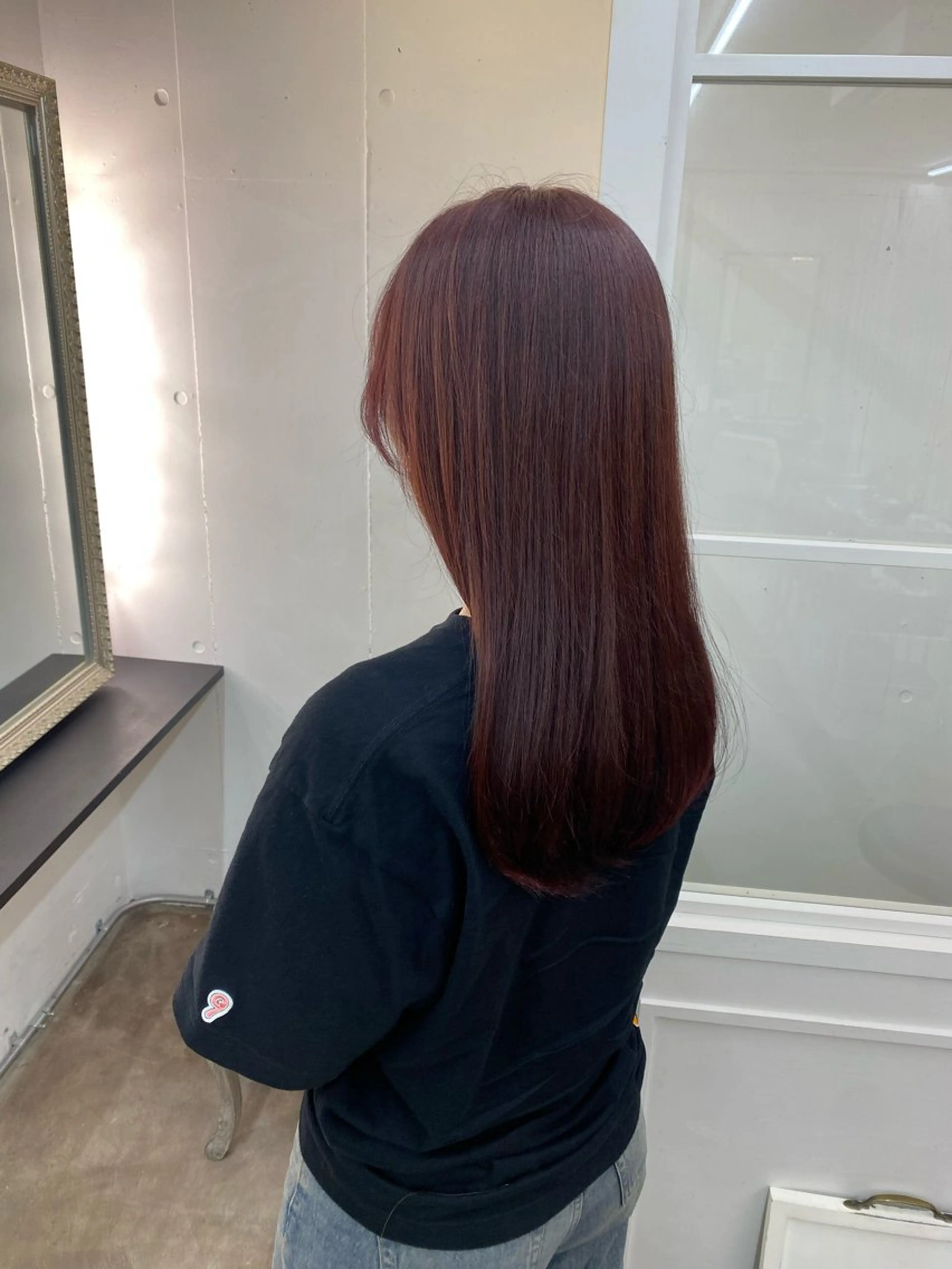 カラー ブラウンカラー ピンクカラー ハセガワ レナのヘアスタイル