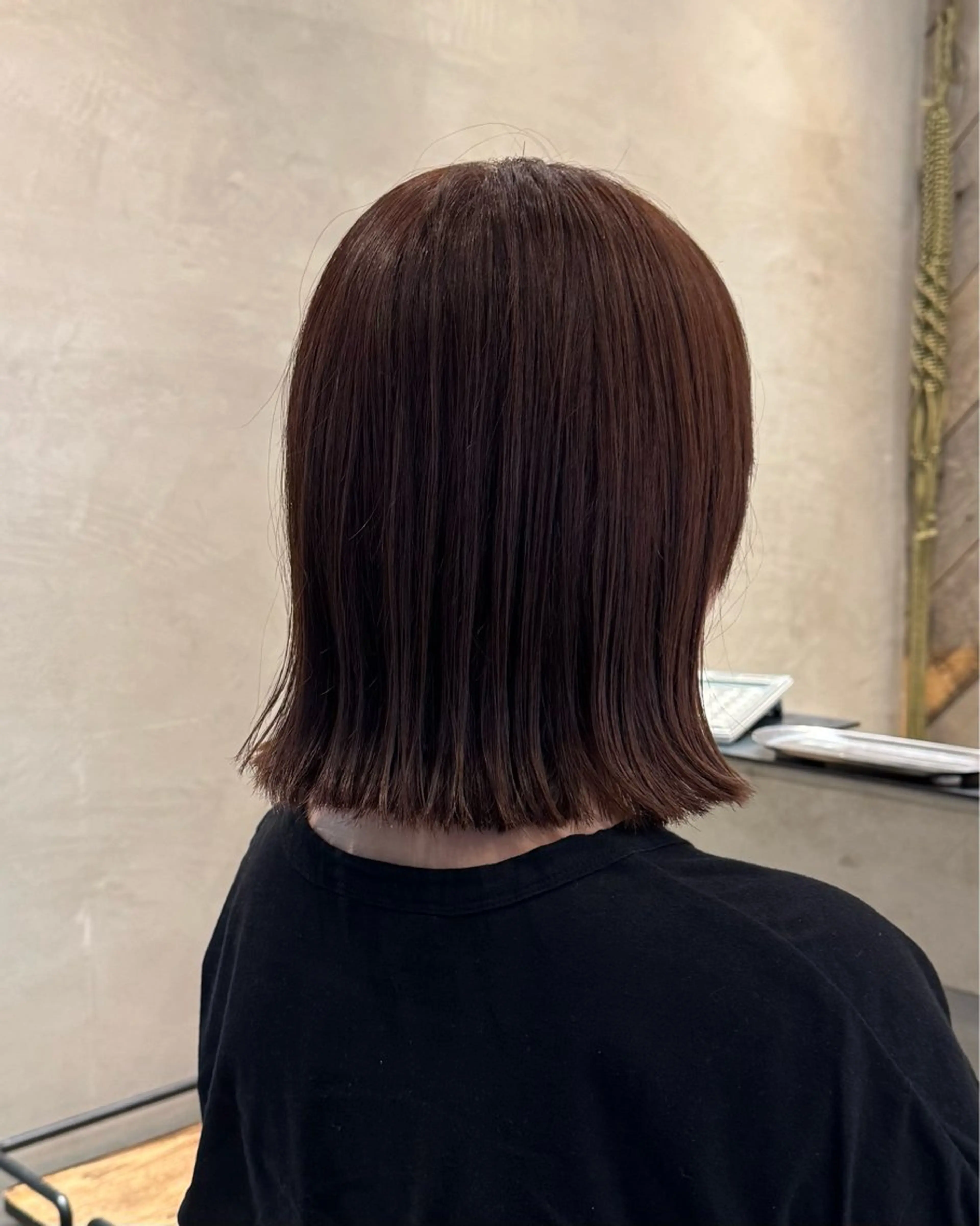 ミディアム カット ヘアカラー トリートメント ボブ/レイヤー/新宿 /透明感/KOKIのヘアスタイル