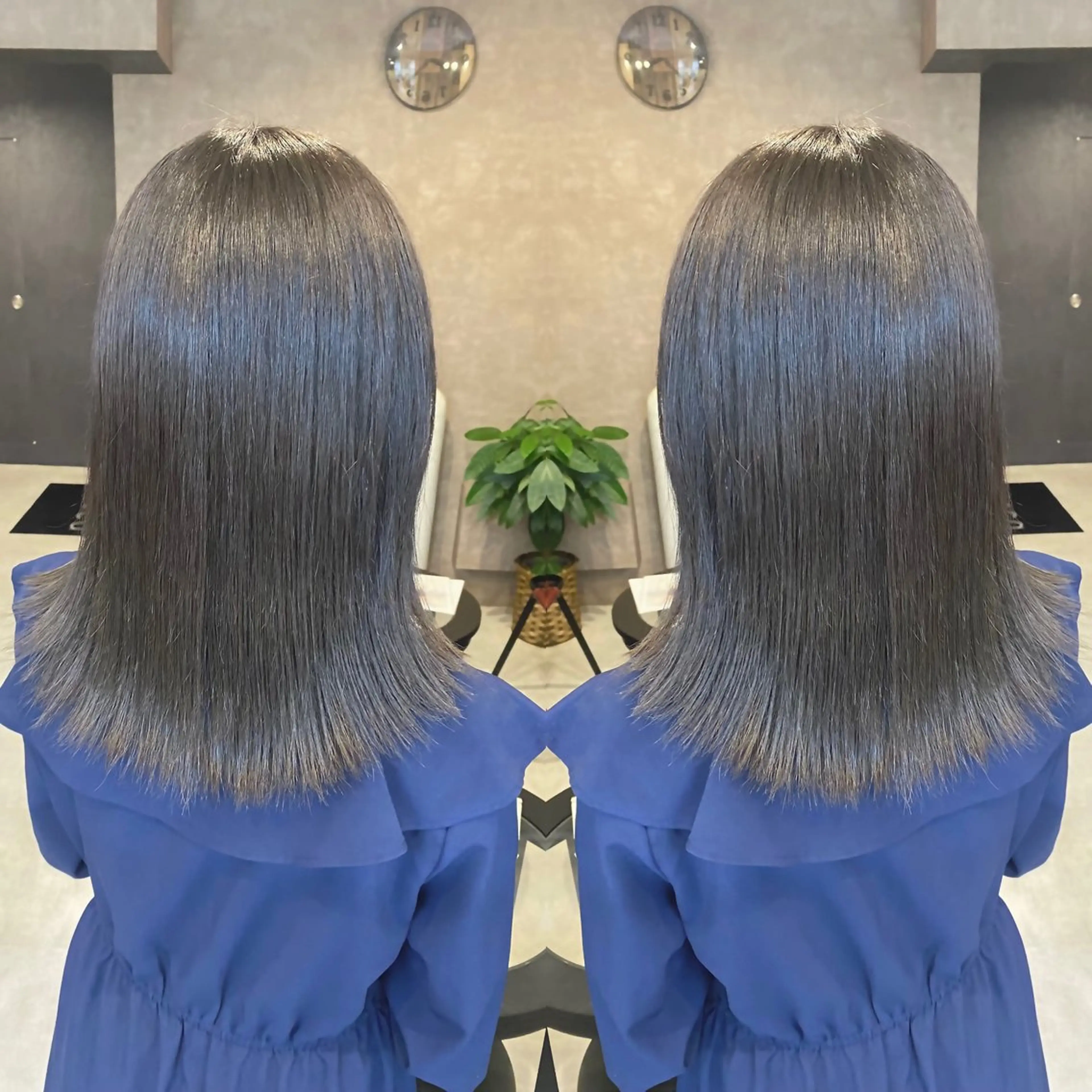 セミロング カラー カット トリートメント tocca 💜石田愛結💜のヘアスタイル