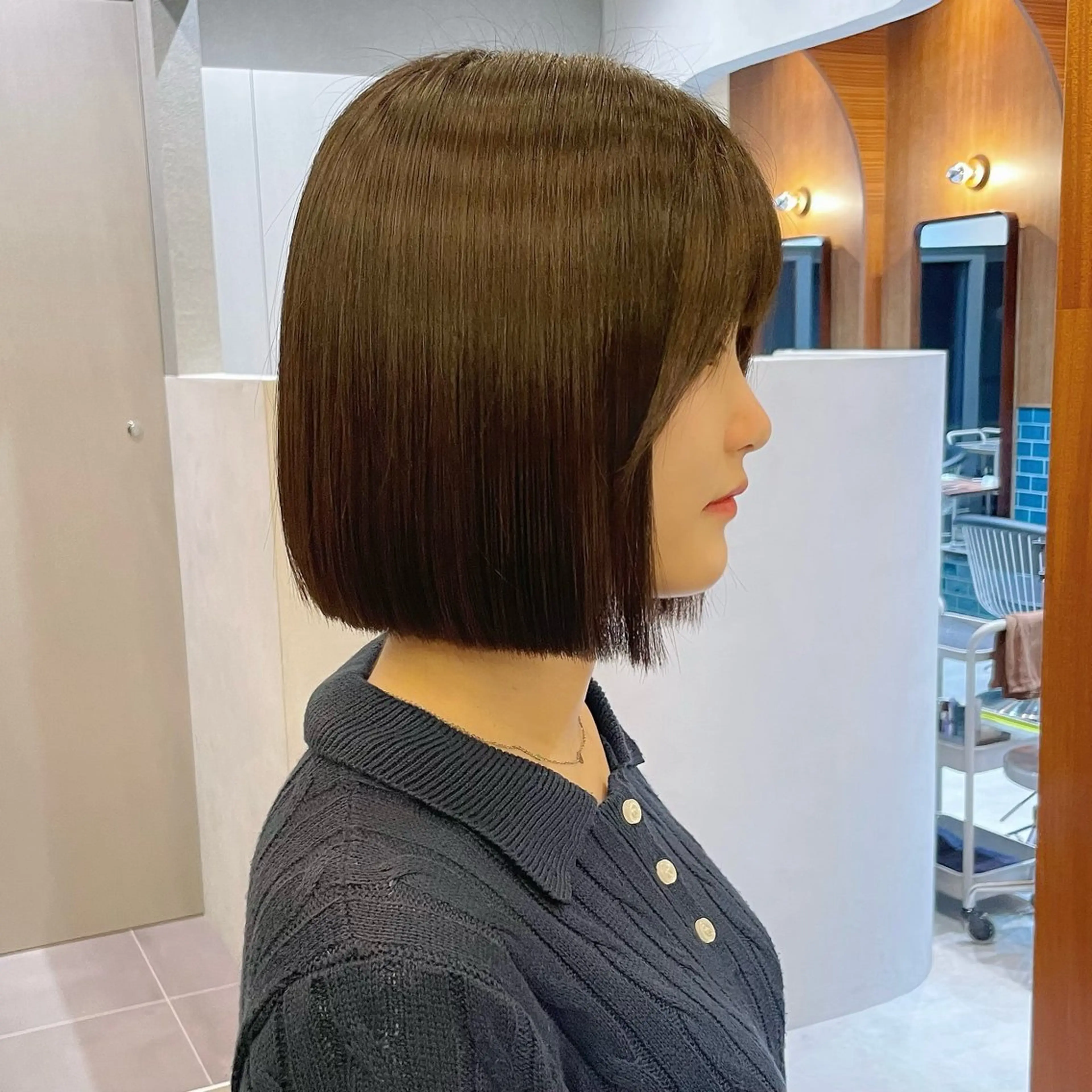 ショート カラー 透明感カラー 縮毛矯正 トリートメント カット ヘアカラー 縮毛矯正 トリートメント ボブ/縮毛矯正/レイ ヤー♡Natsukiのヘアスタイル