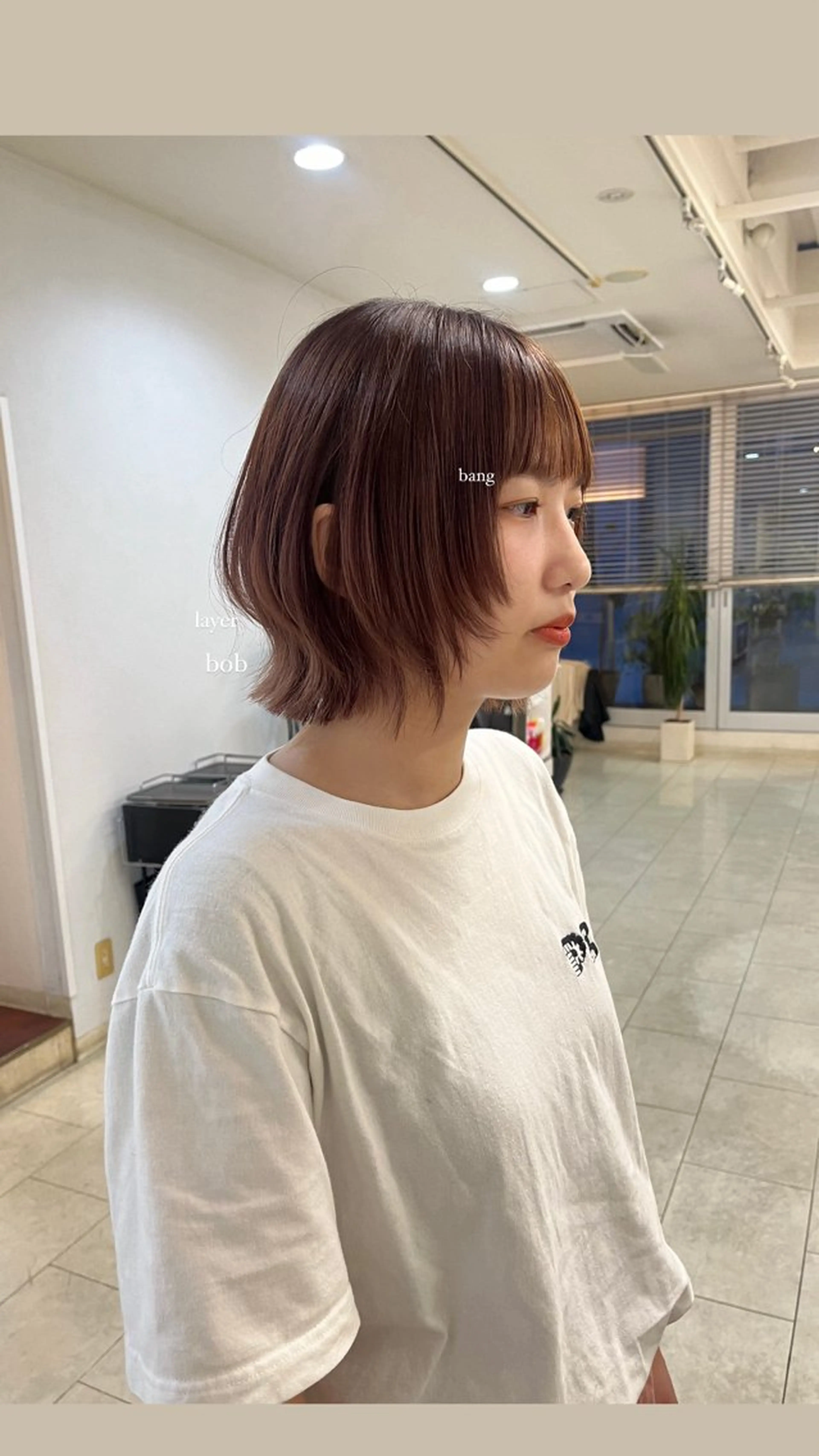 ミディアム ボブ くびれヘア レイヤーカット kchiara所属・yura /レイヤーカットのヘアスタイル