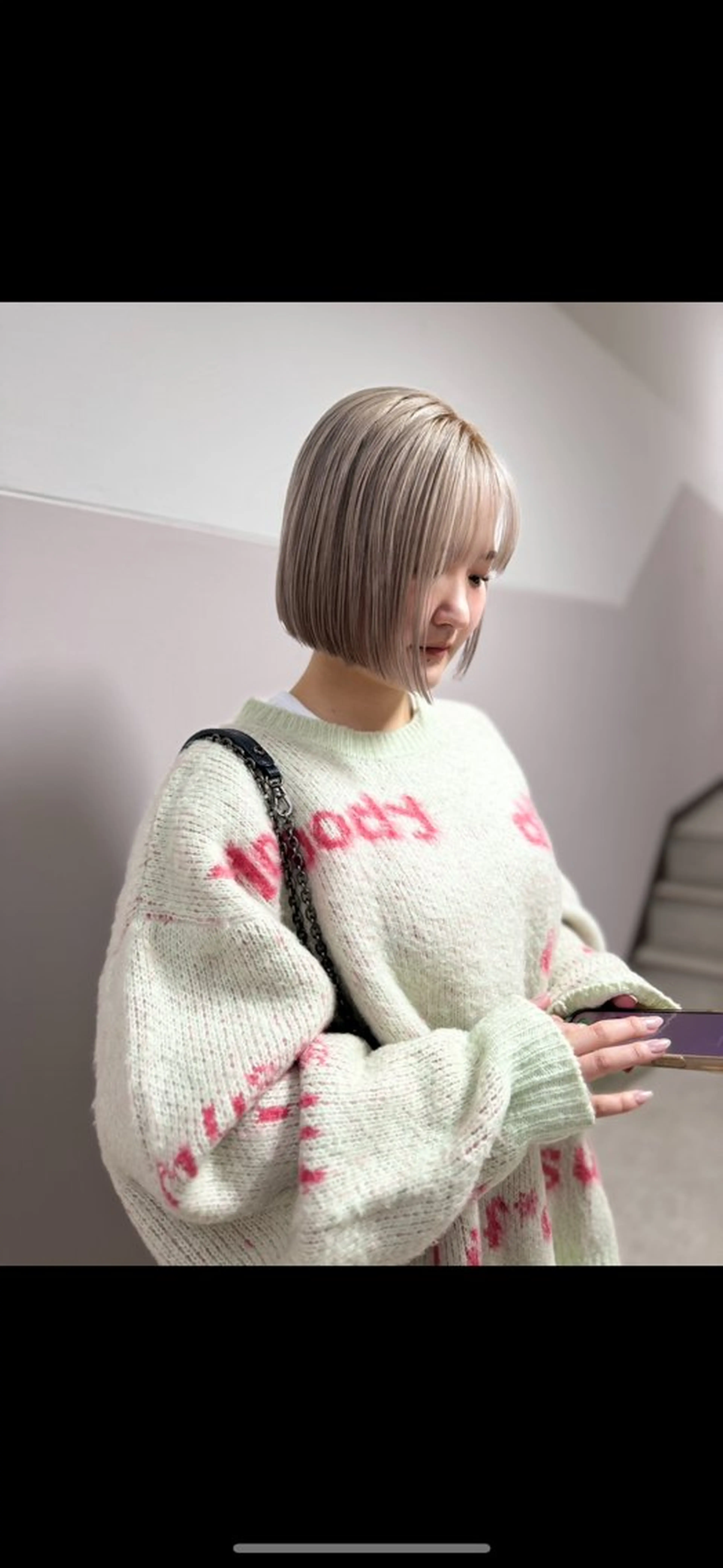 ミディアム カラー オカモト ミユウのヘアスタイル