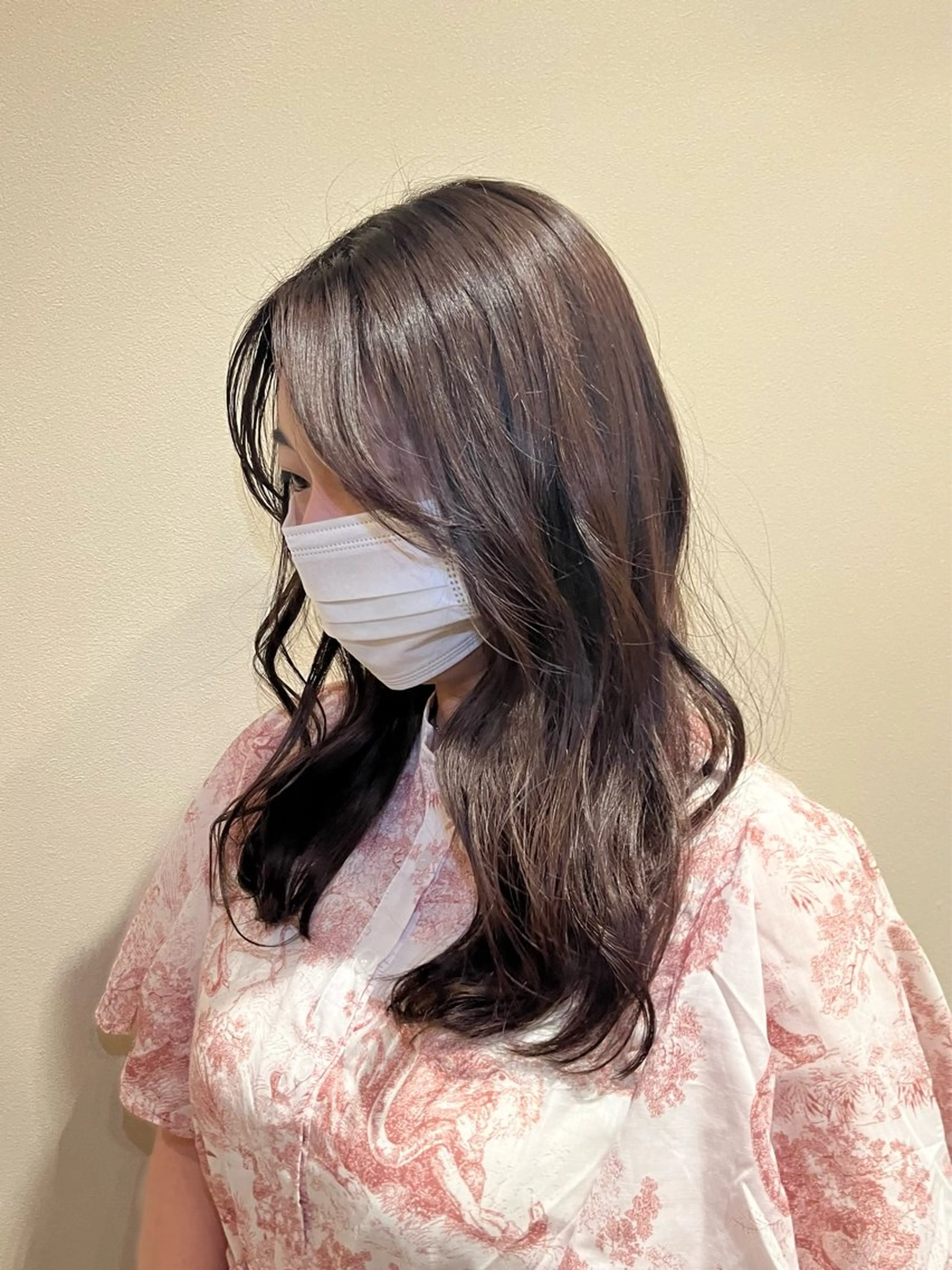 カラー ブラウンカラー ラベンダーカラー 杉本 舞のヘアスタイル