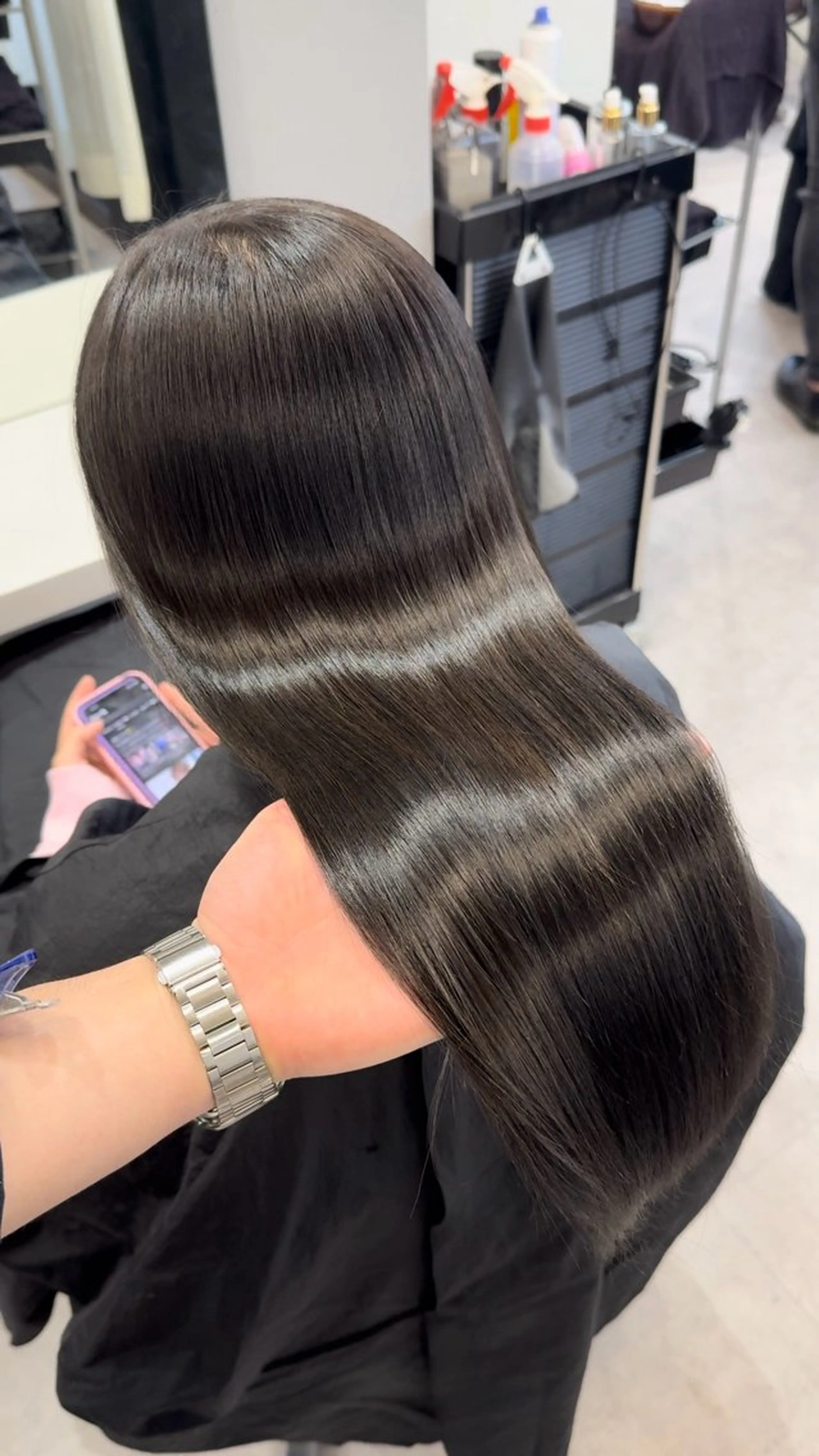 セミロング 髪質改善×縮毛矯正 Core 片山健太のヘアスタイル