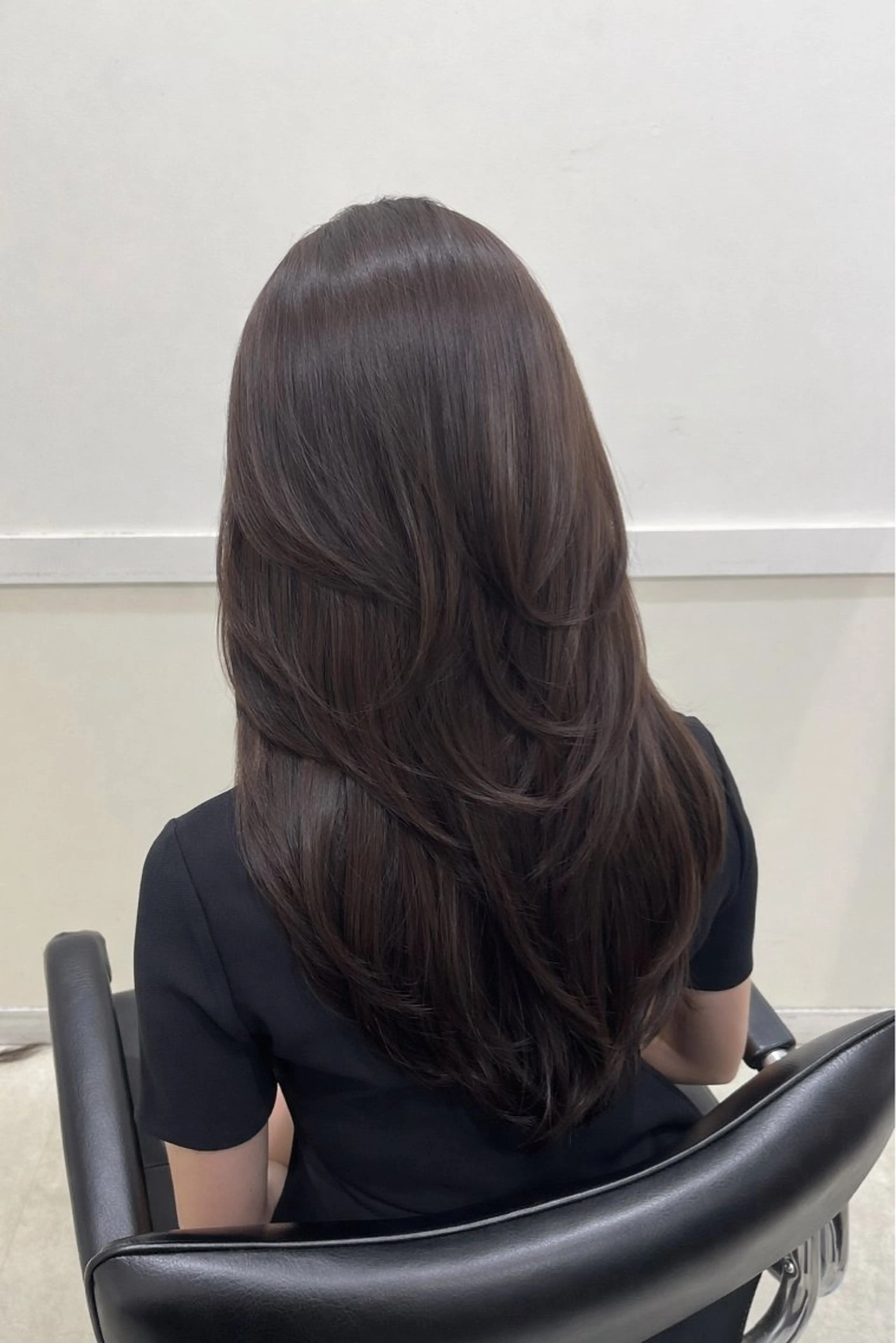 ロング 縮毛矯正/髪質改善 /レイヤー/韓国のヘアスタイル