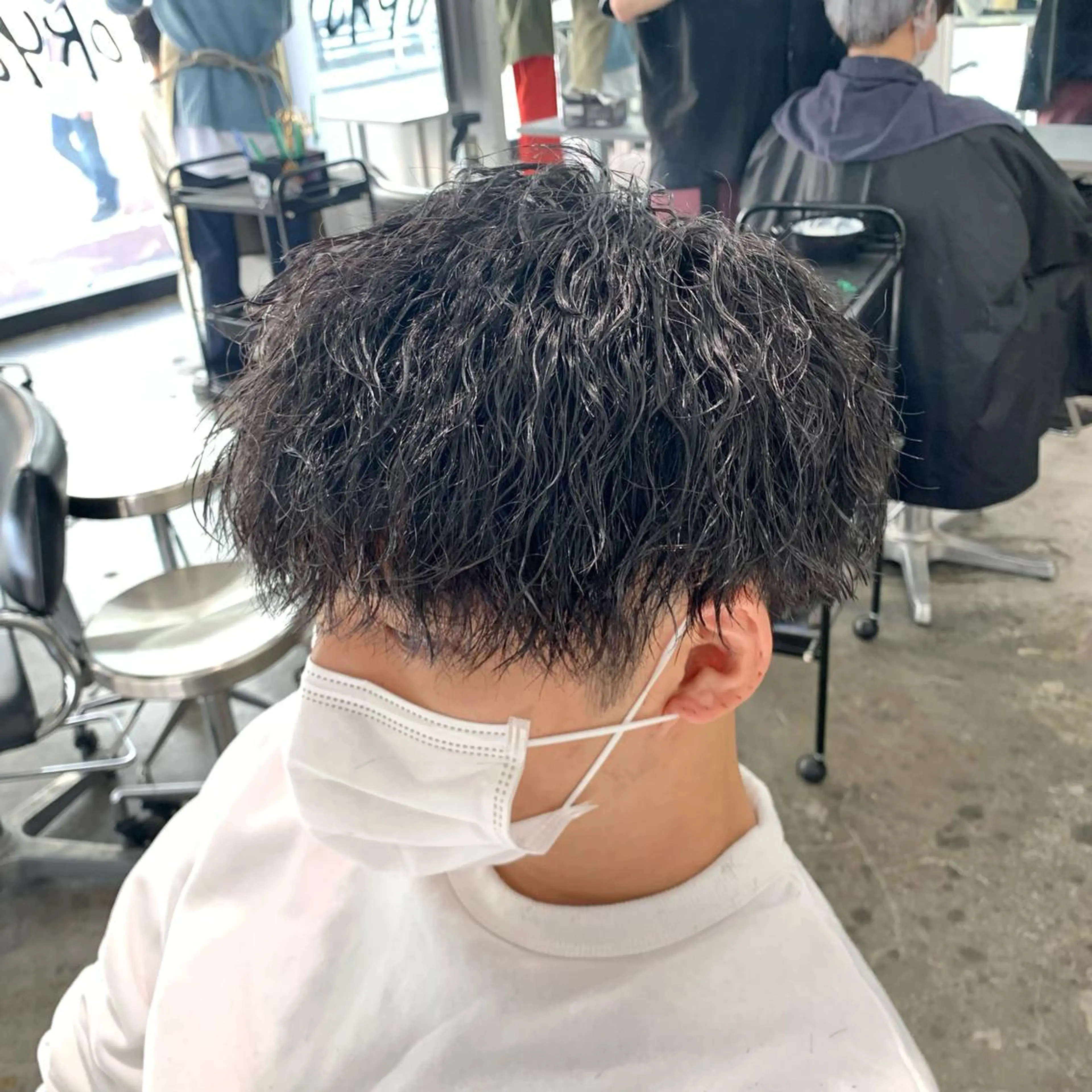 ショート パーマ メンズ カット パーマ メンズ特化美容師/ 藤戸 椋のヘアスタイル