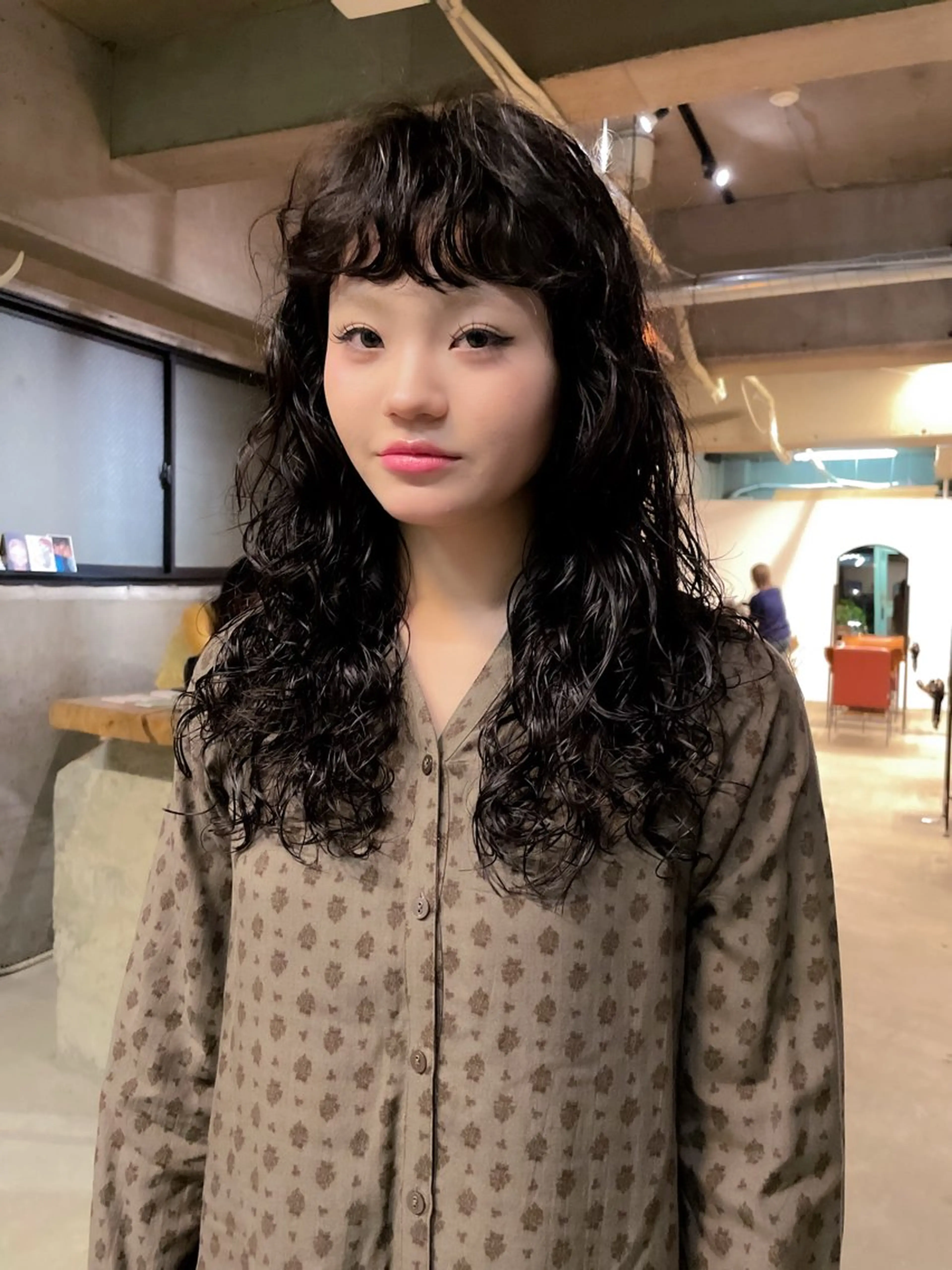 ロング パーマ パーマ/レイヤー 岩山丈一郎のヘアスタイル