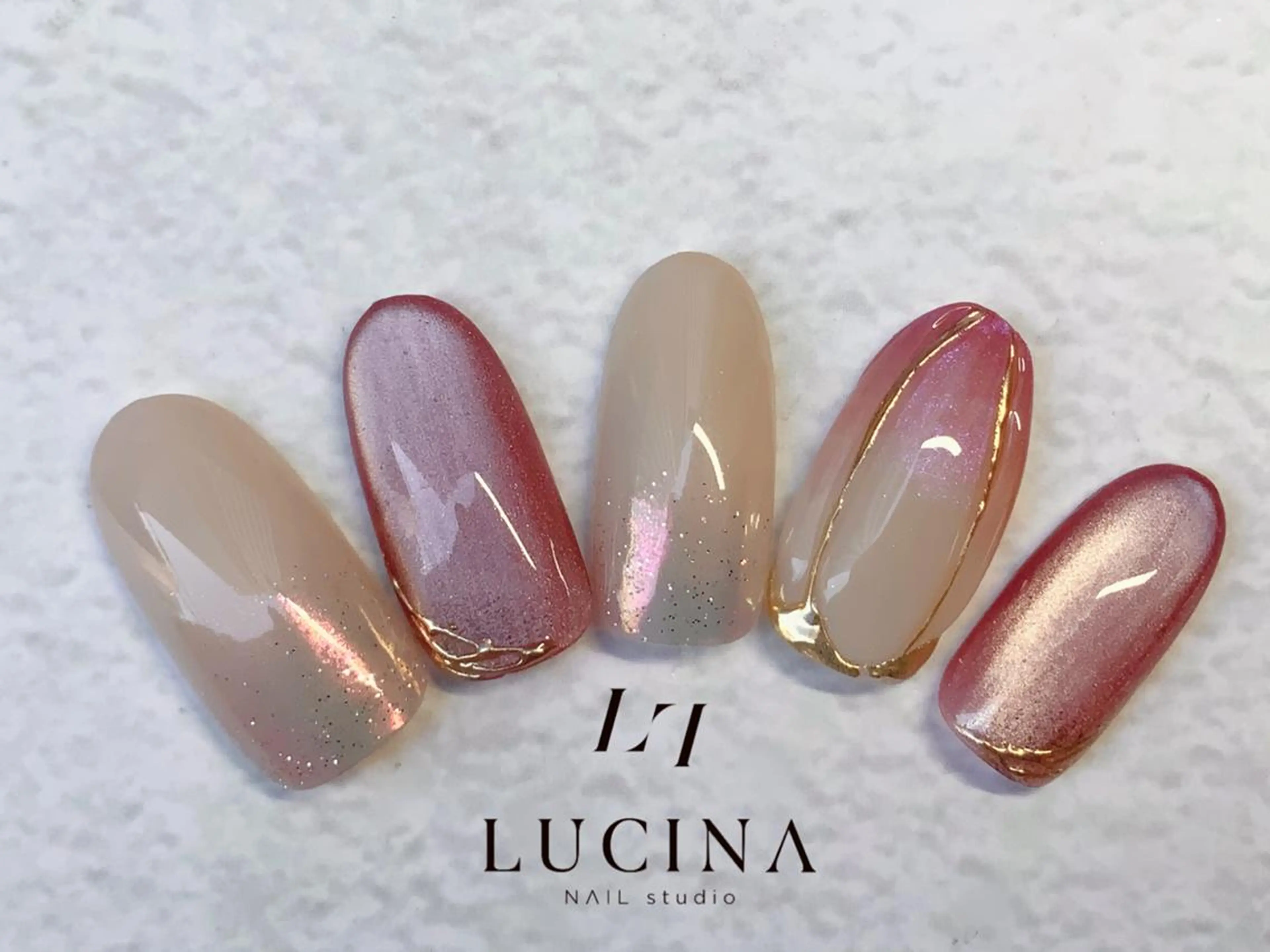 ネイル クリアネイル 長さ出し フットネイル フレンチネイル ジェルネイル ハンドネイル 新橋 ルキナ スタッフのネイルデザイン