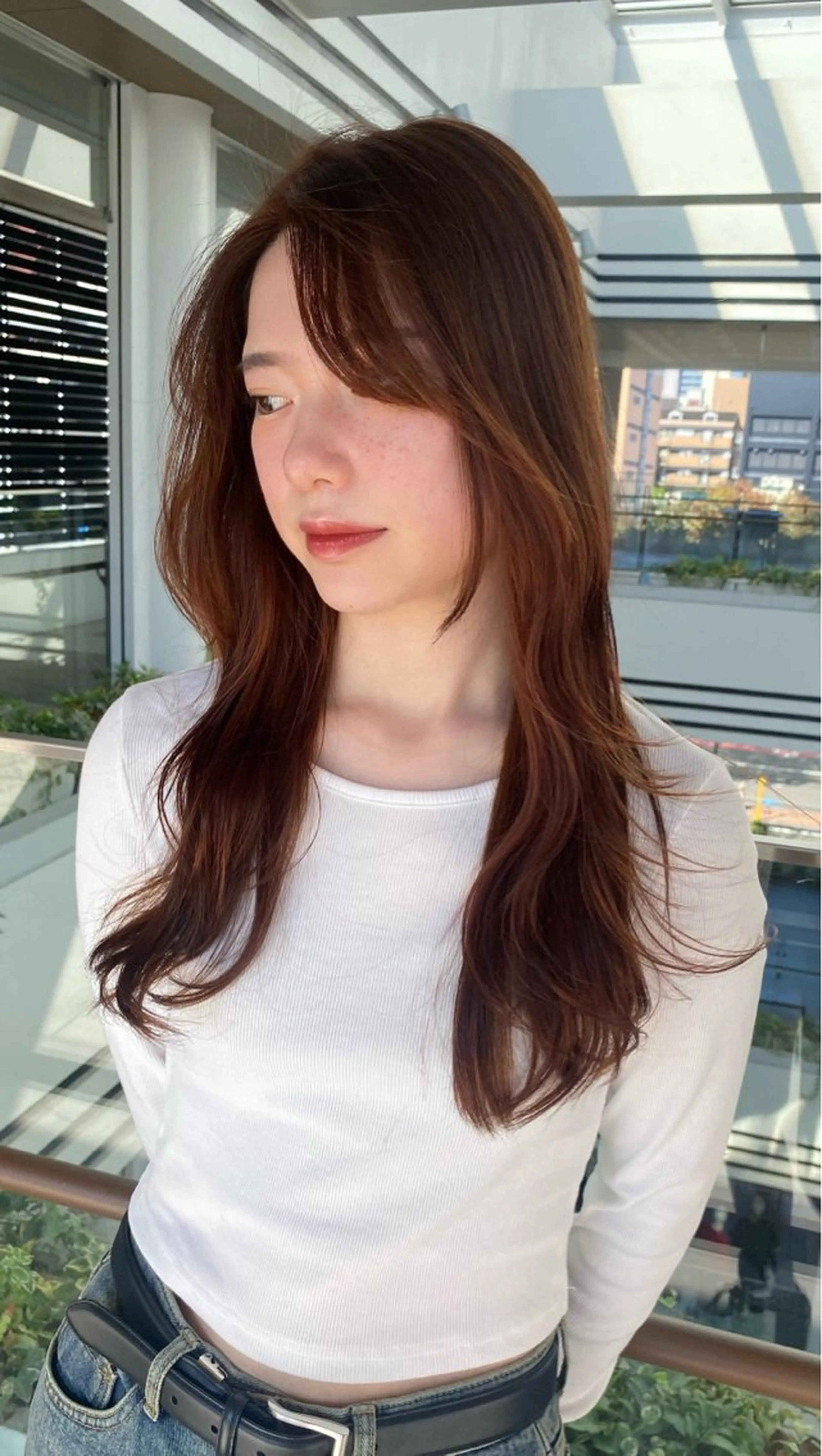 ロング カラー ヘアカラー RURI韓国ボブ 🇰🇷タッセルボブのヘアスタイル