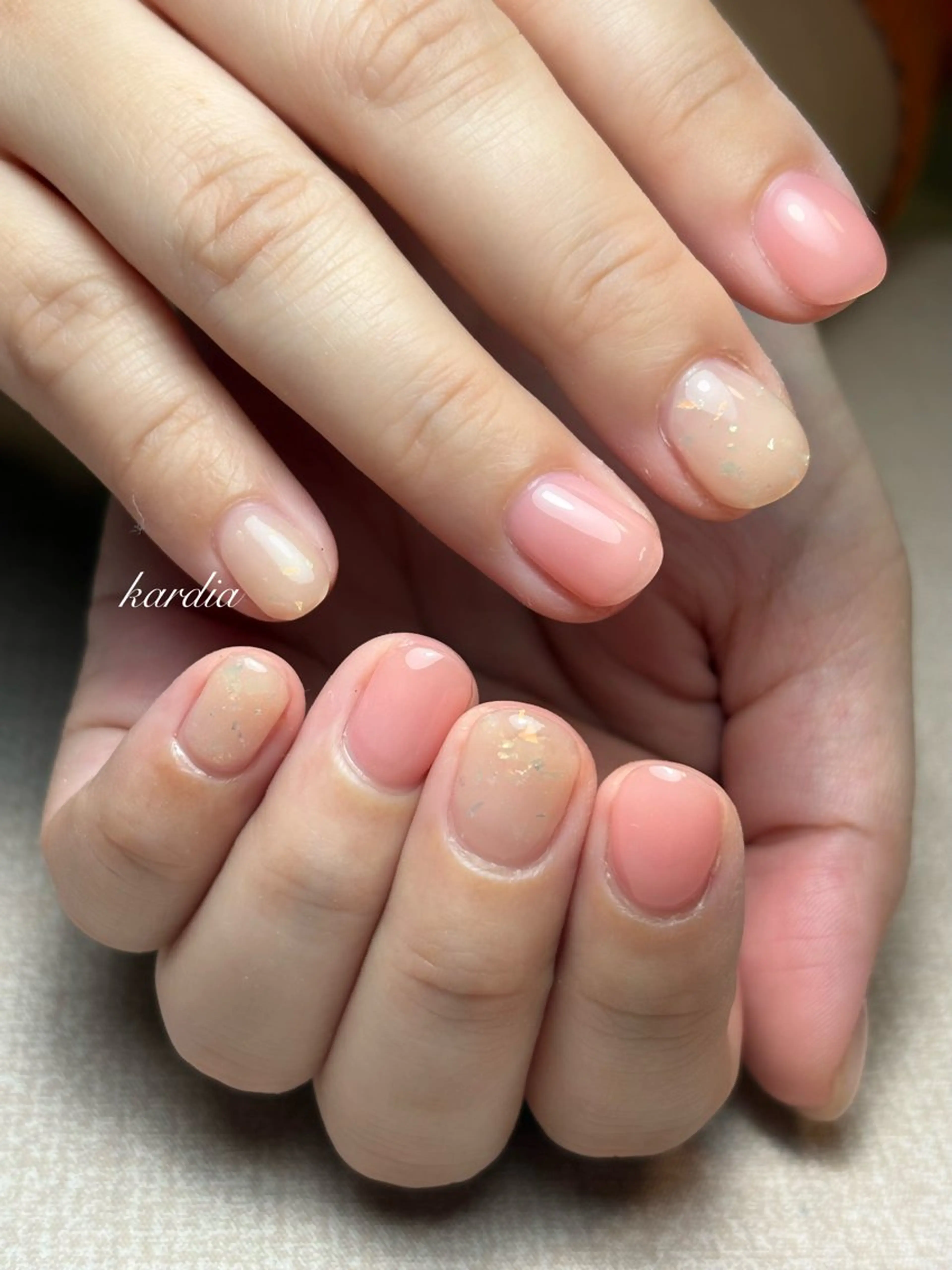 ネイル ハンドネイル καρδιά -ｶﾙﾃﾞｨｱ-のネイルデザイン