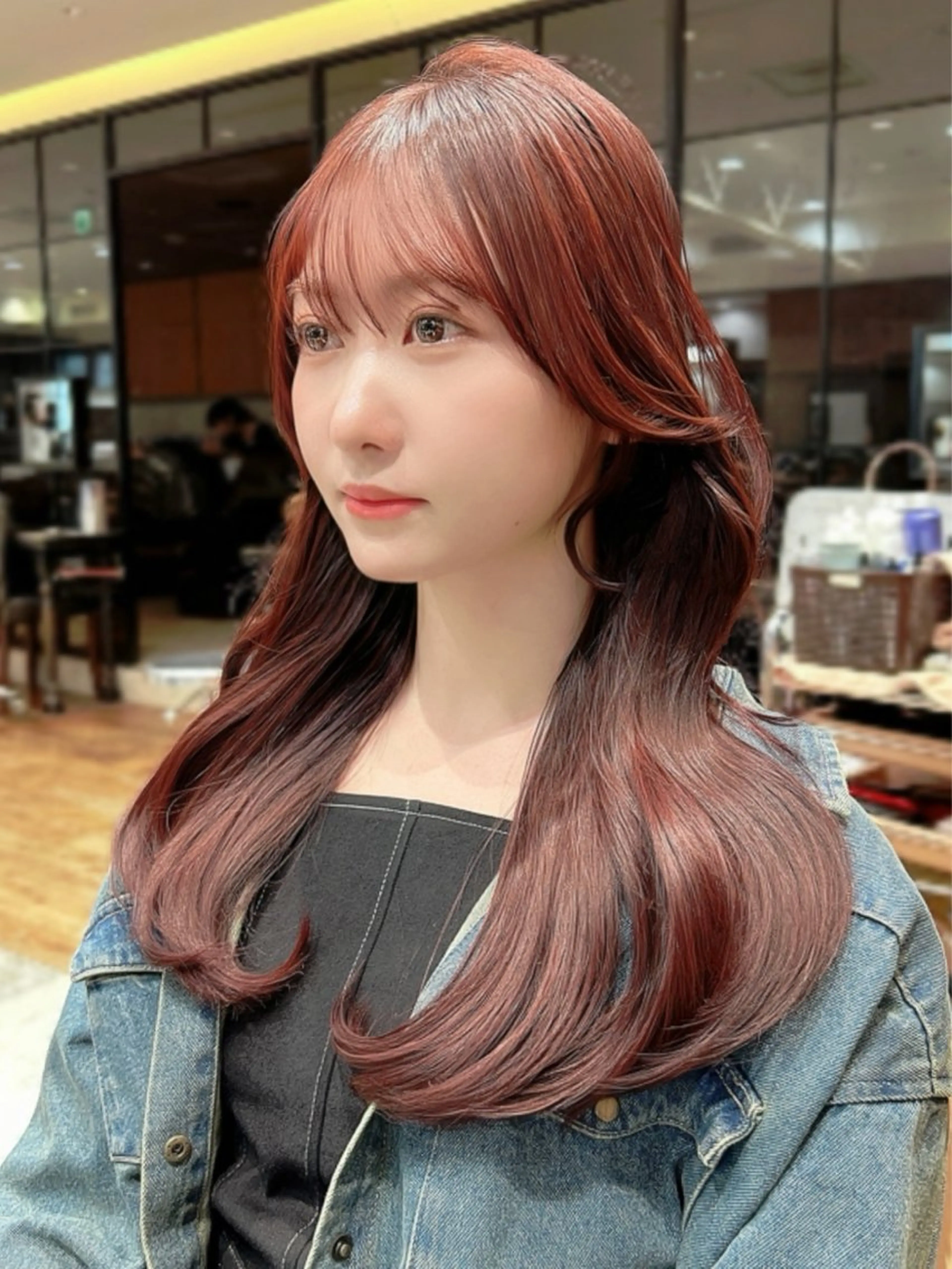 ロング トリートメント 新宿✨顔周りカット 韓国ヘア/坂本亜裟海のヘアスタイル