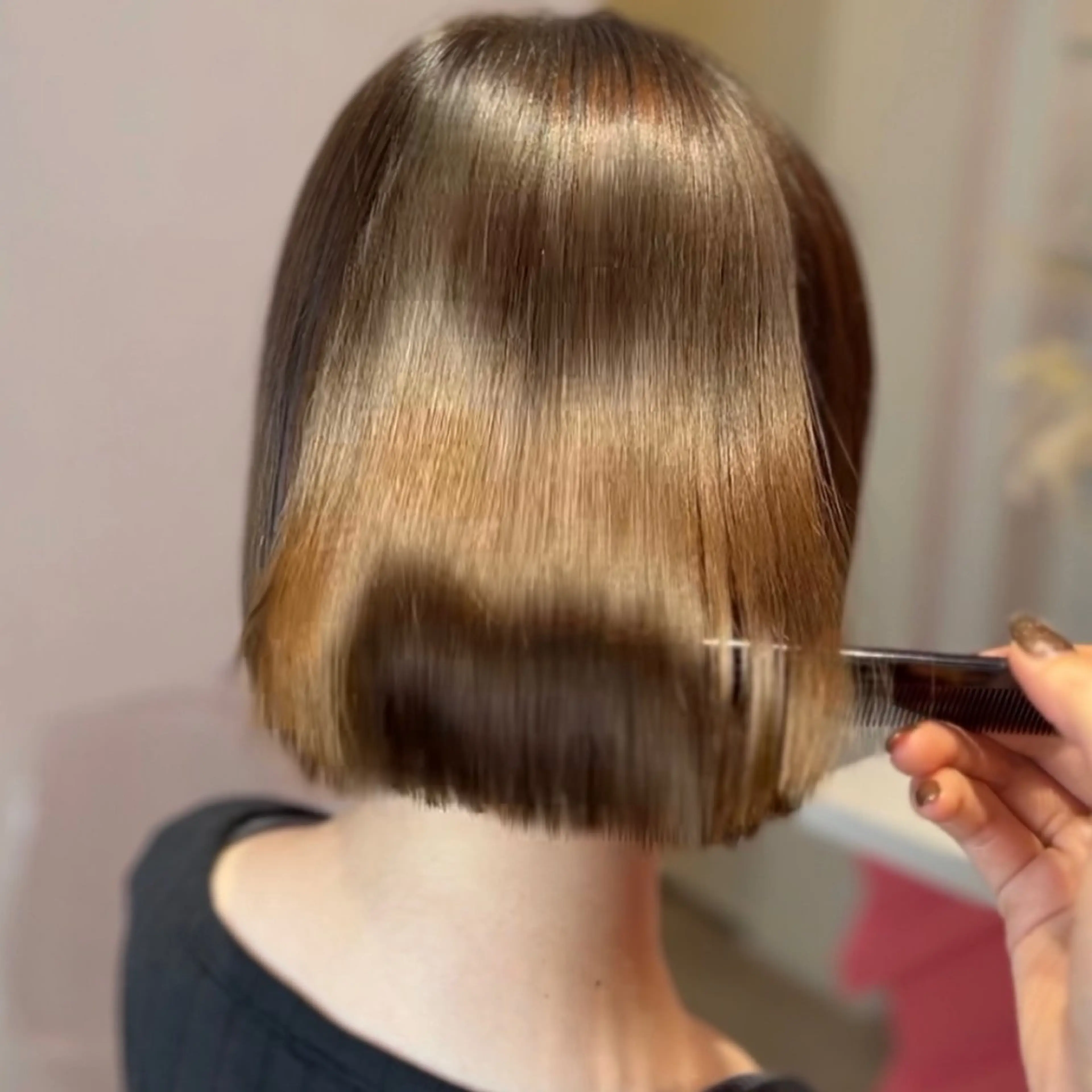 ショート 縮毛矯正 カット 縮毛矯正 トリートメント 莉乃/縮毛矯正/髪質 改善/艶カラーのヘアスタイル