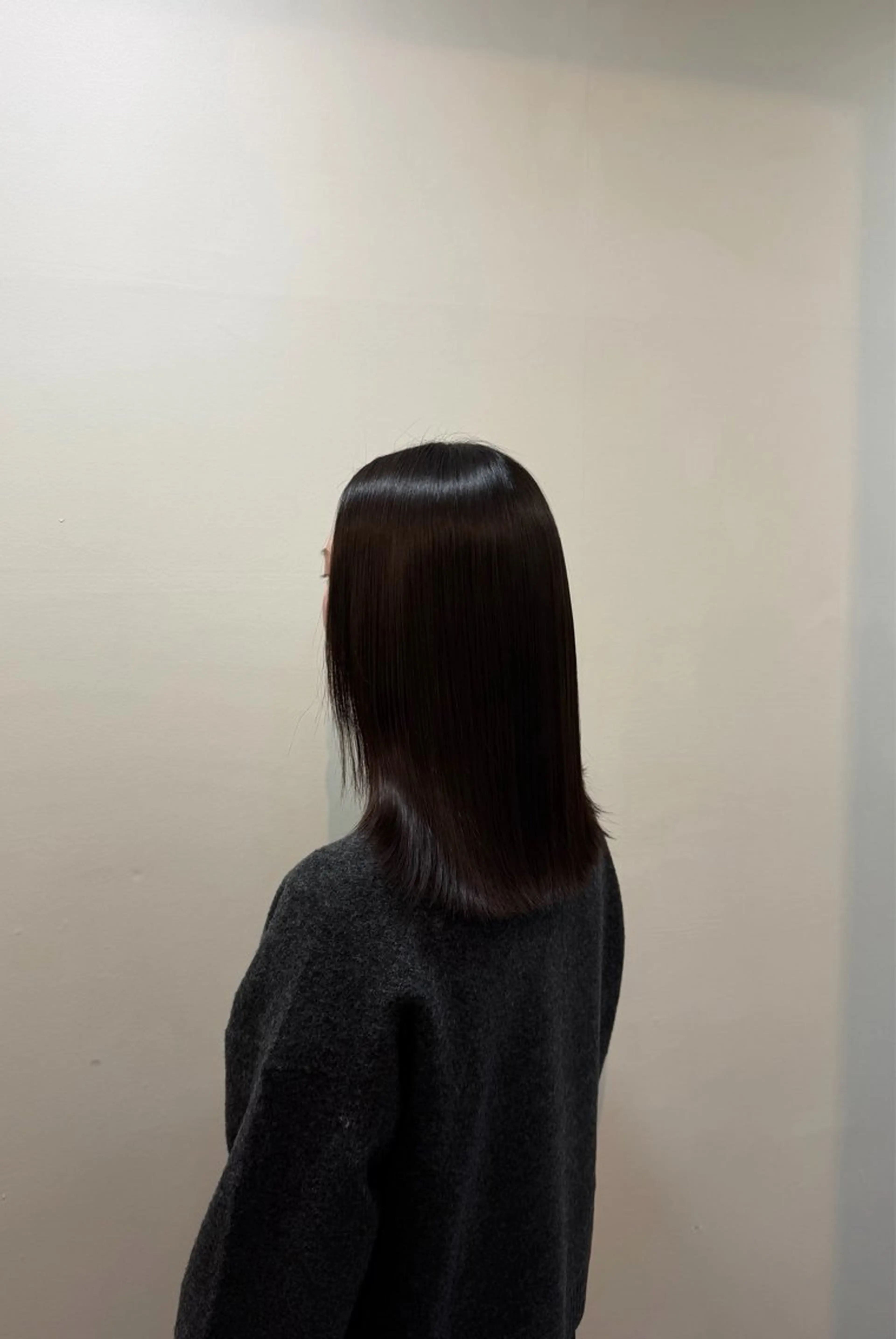 セミロング 縮毛矯正 air-H あやのヘアスタイル