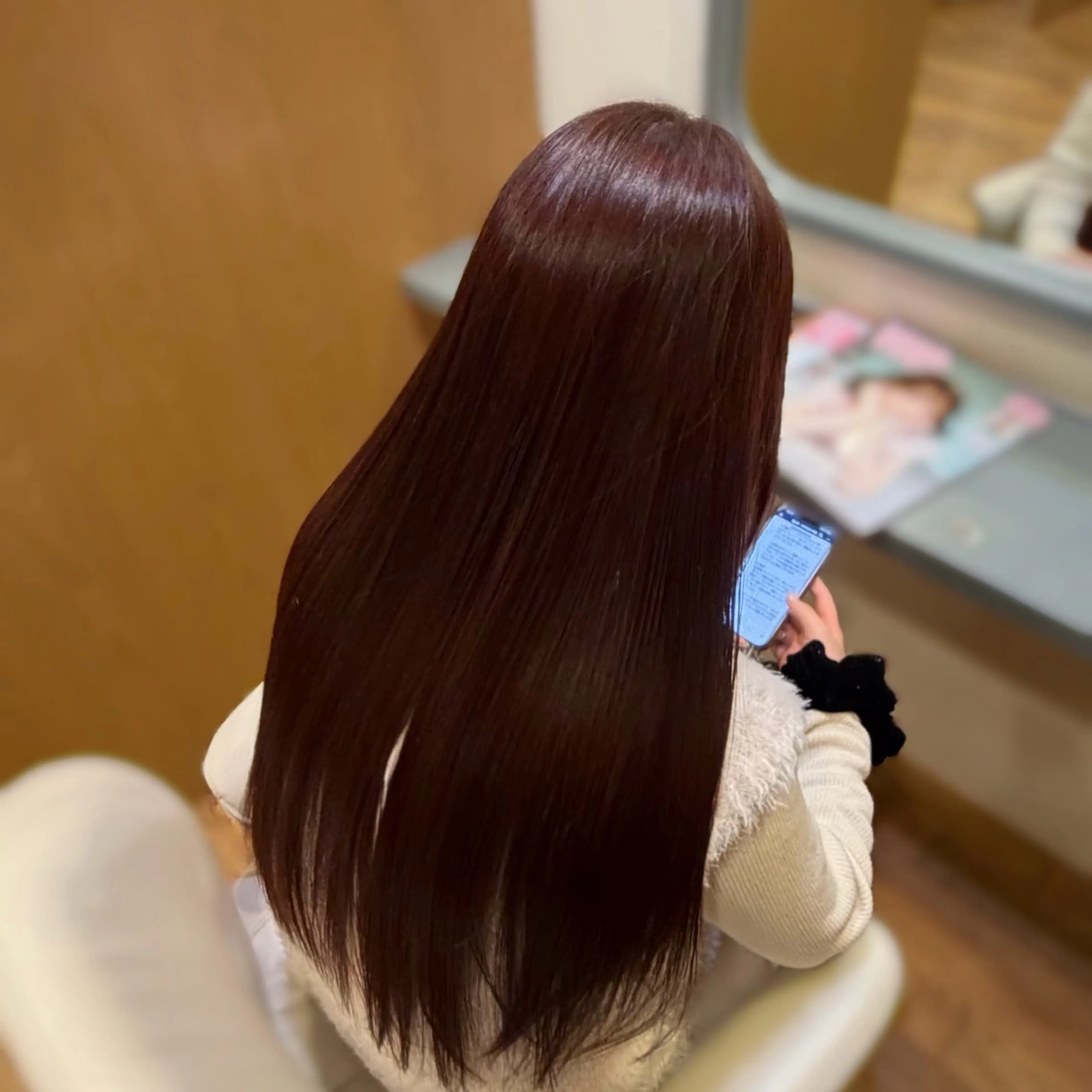 ロング カラー ヘアカラー トリートメント 朝野 美華/暖色カラーのヘアスタイル