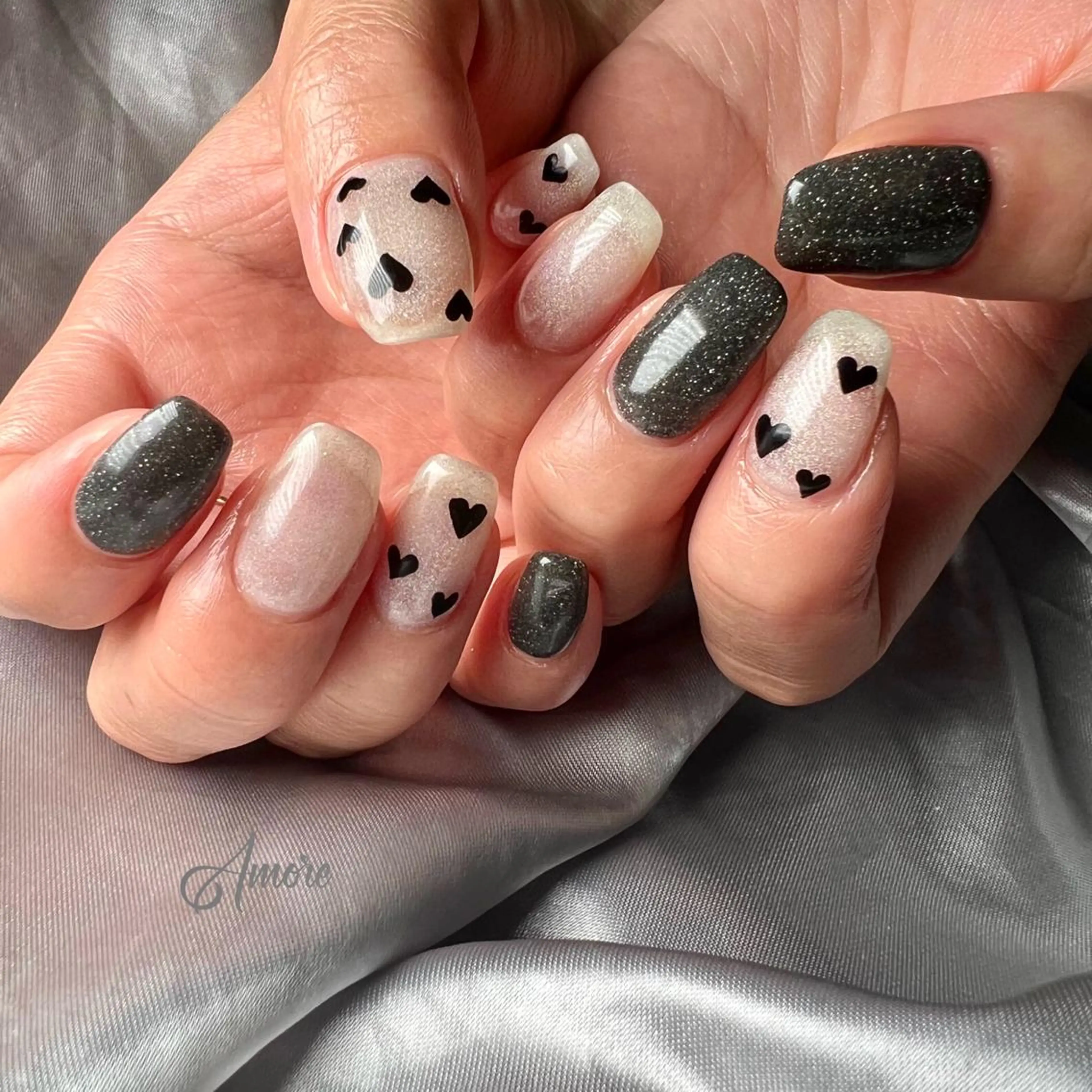 ネイル ジェルネイル 韓国ネイル ミラーネイル オフィスネイル パラジェル You kyehwaのネイルデザイン