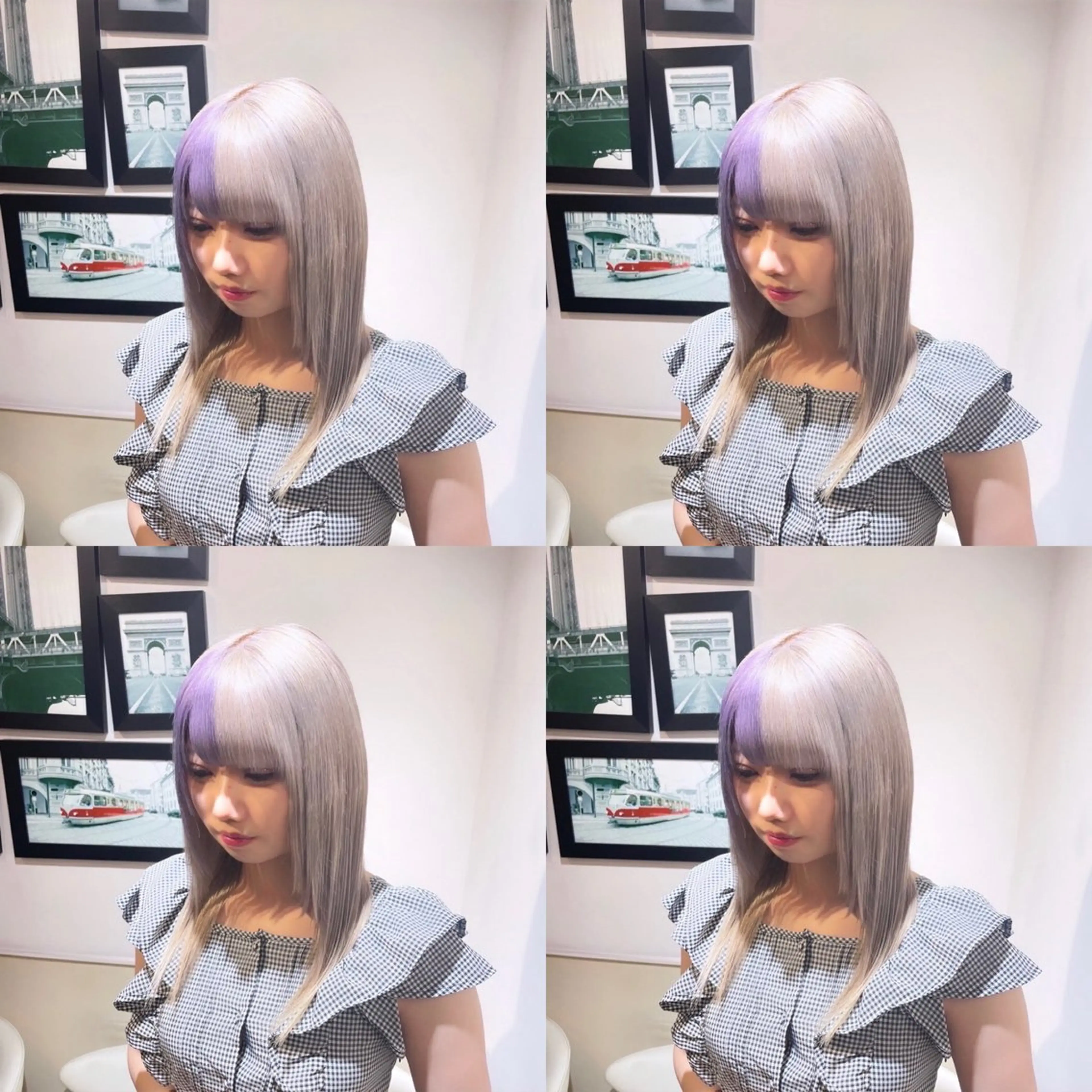 ミディアム カラー ベージュカラー ラベンダーカラー ホワイトベージュ 🌟トップデザイナー 高橋🌟のヘアスタイル