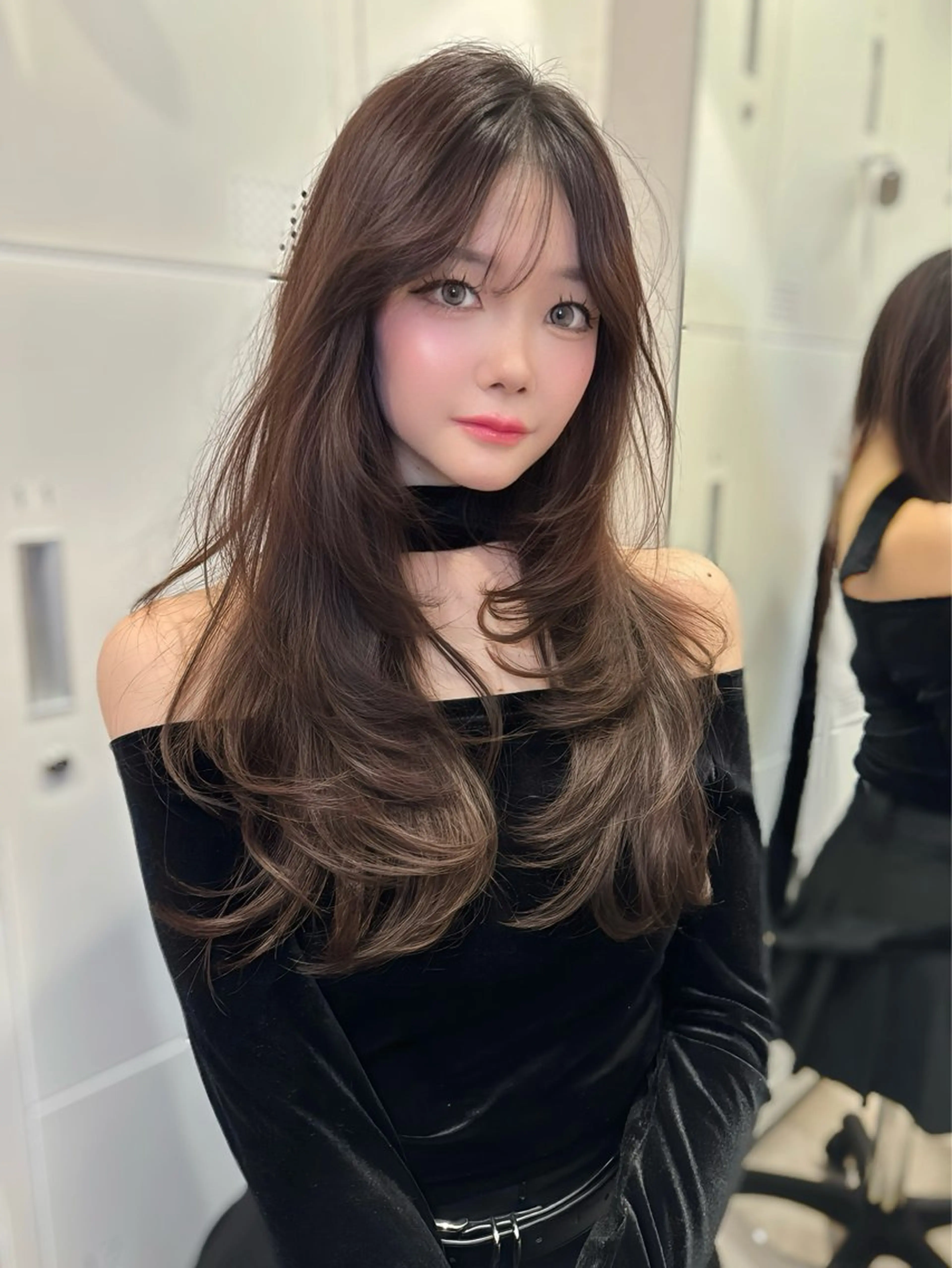 ロング カット ヘアカラー トリートメント 池袋/韓国/レイヤー 髪質改善/村上けいとのヘアスタイル