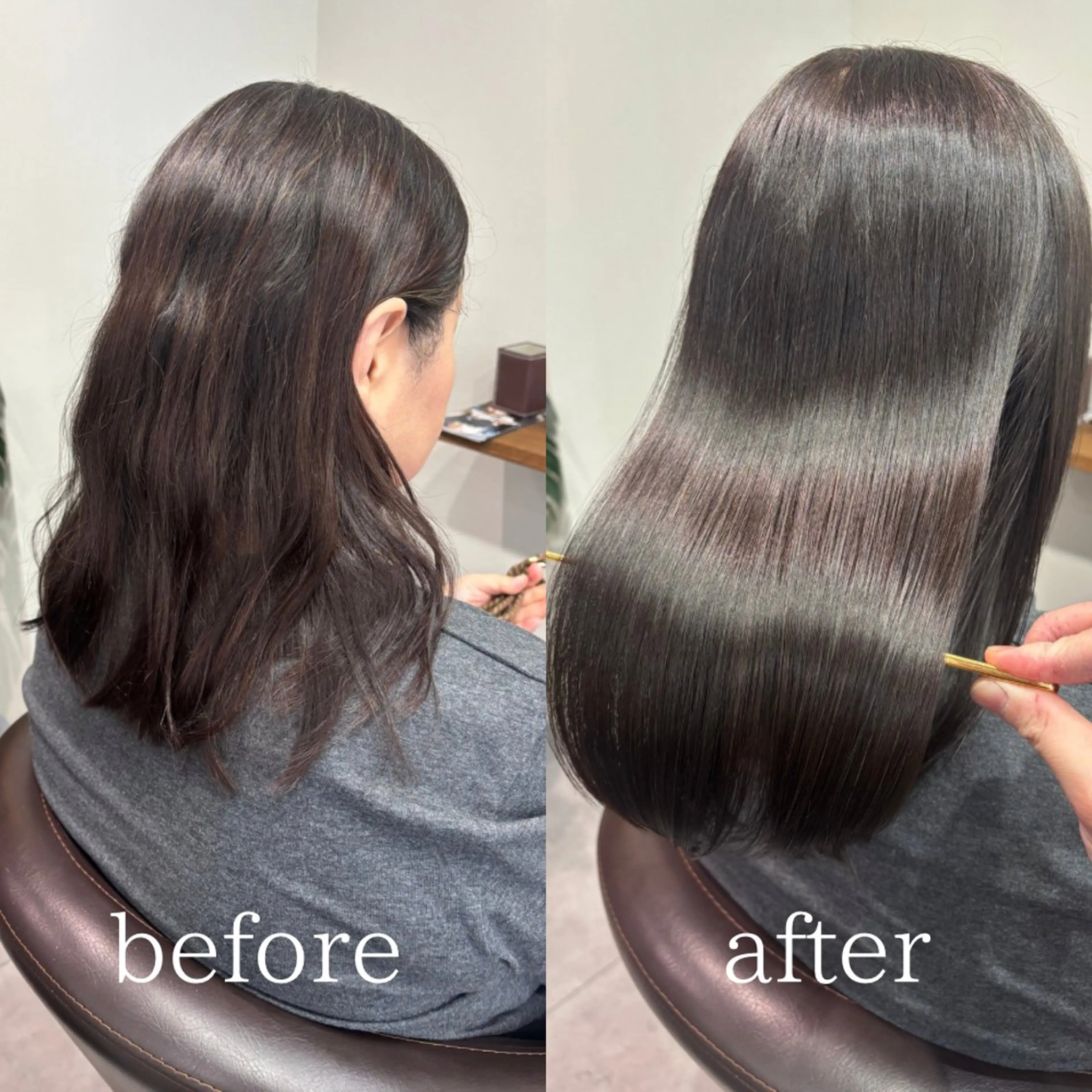 ミディアム 縮毛矯正 トリートメント ROOM所属・髪質改善・縮毛矯正/ 下村陽平のヘアスタイル