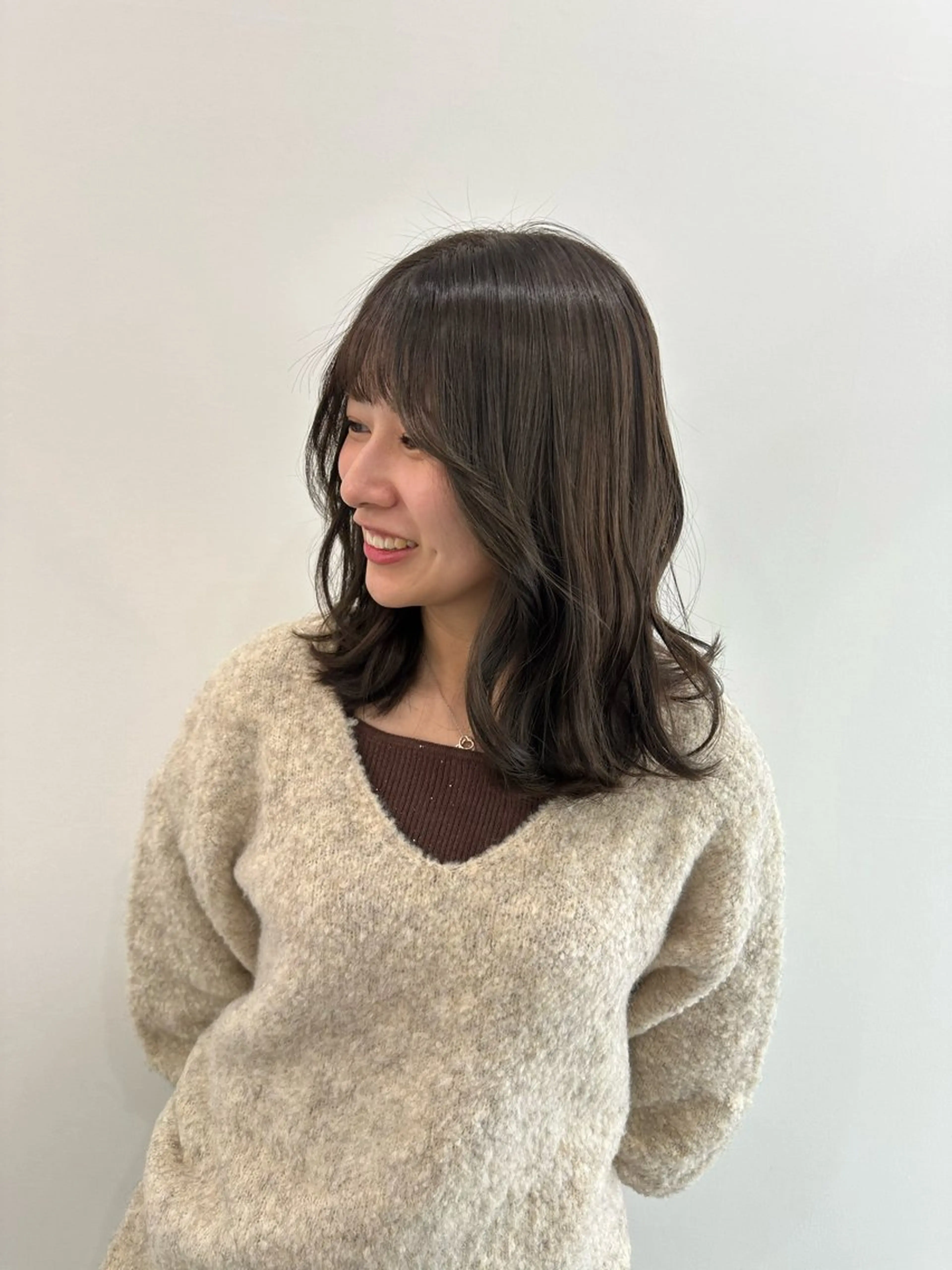 セミロング カラー ヘアカラー トリートメント ヘアセット/艶カラー 💐nao.のヘアスタイル