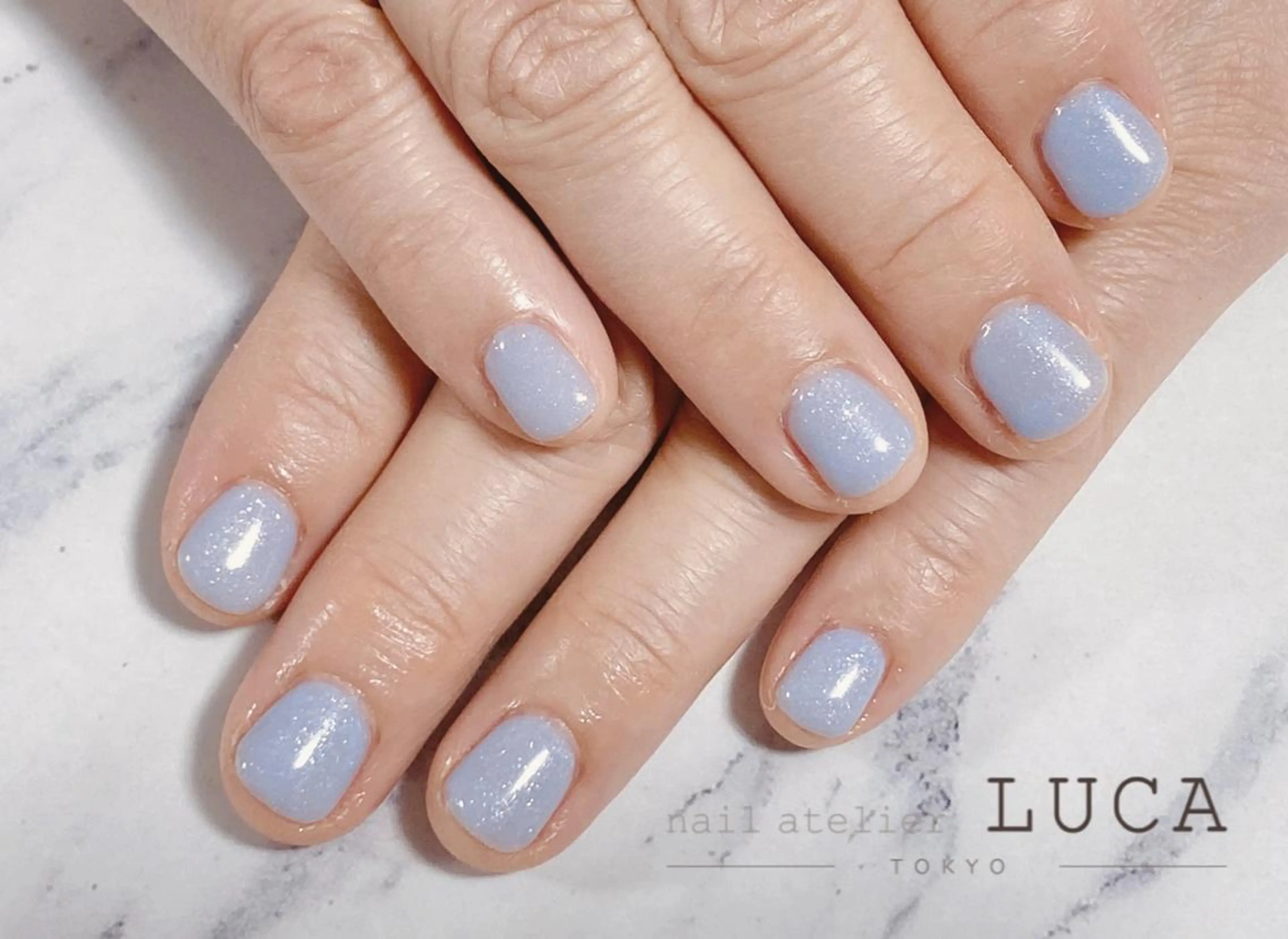 ネイル ジェルネイル ワンカラーネイル パラジェル ネイルアトリエルカ スタッフのネイルデザイン