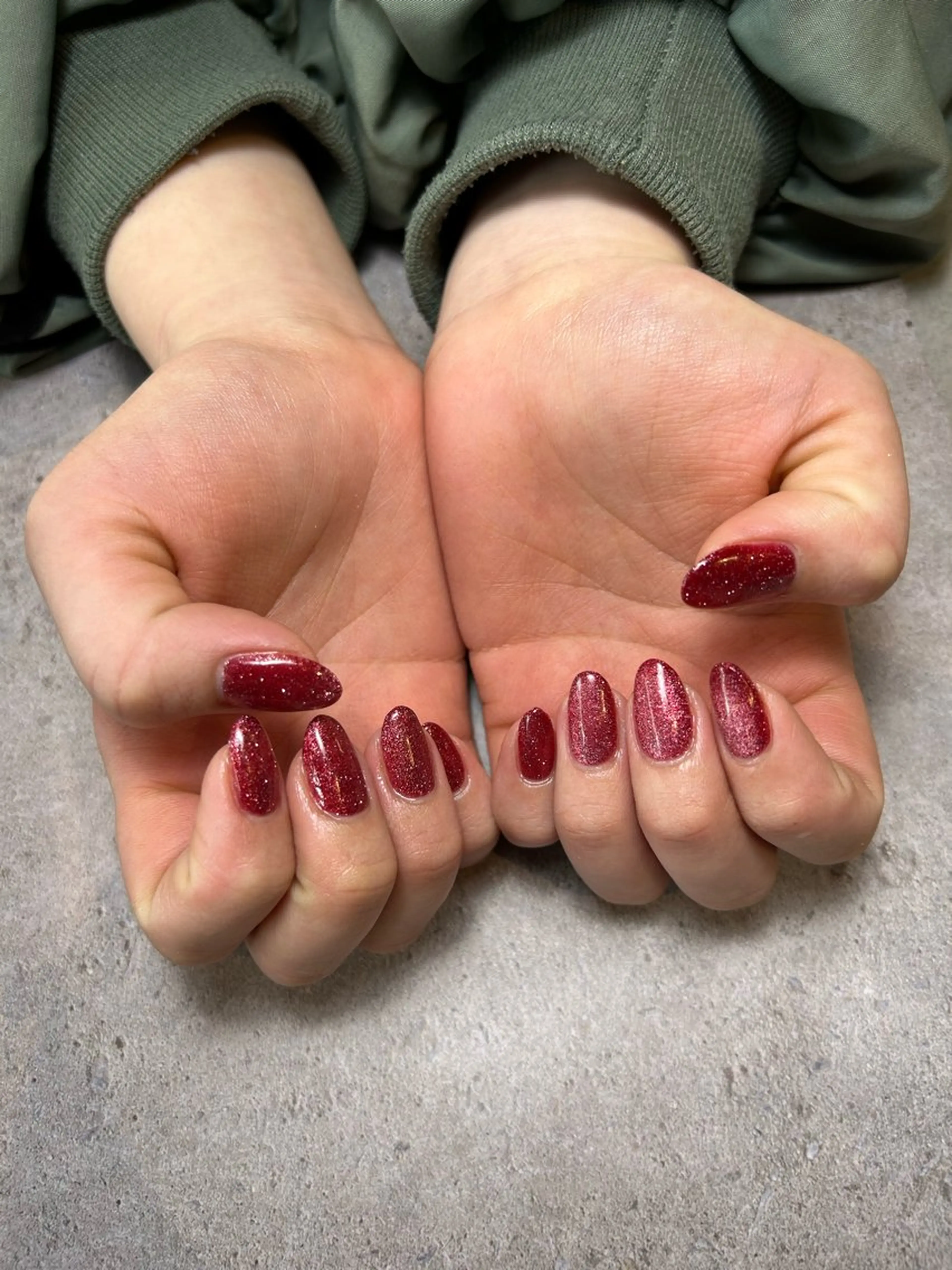 ネイル マグネットネイル マグネットワンカラー ワンカラーネイル ハンドネイル Reflection marikoのネイルデザイン