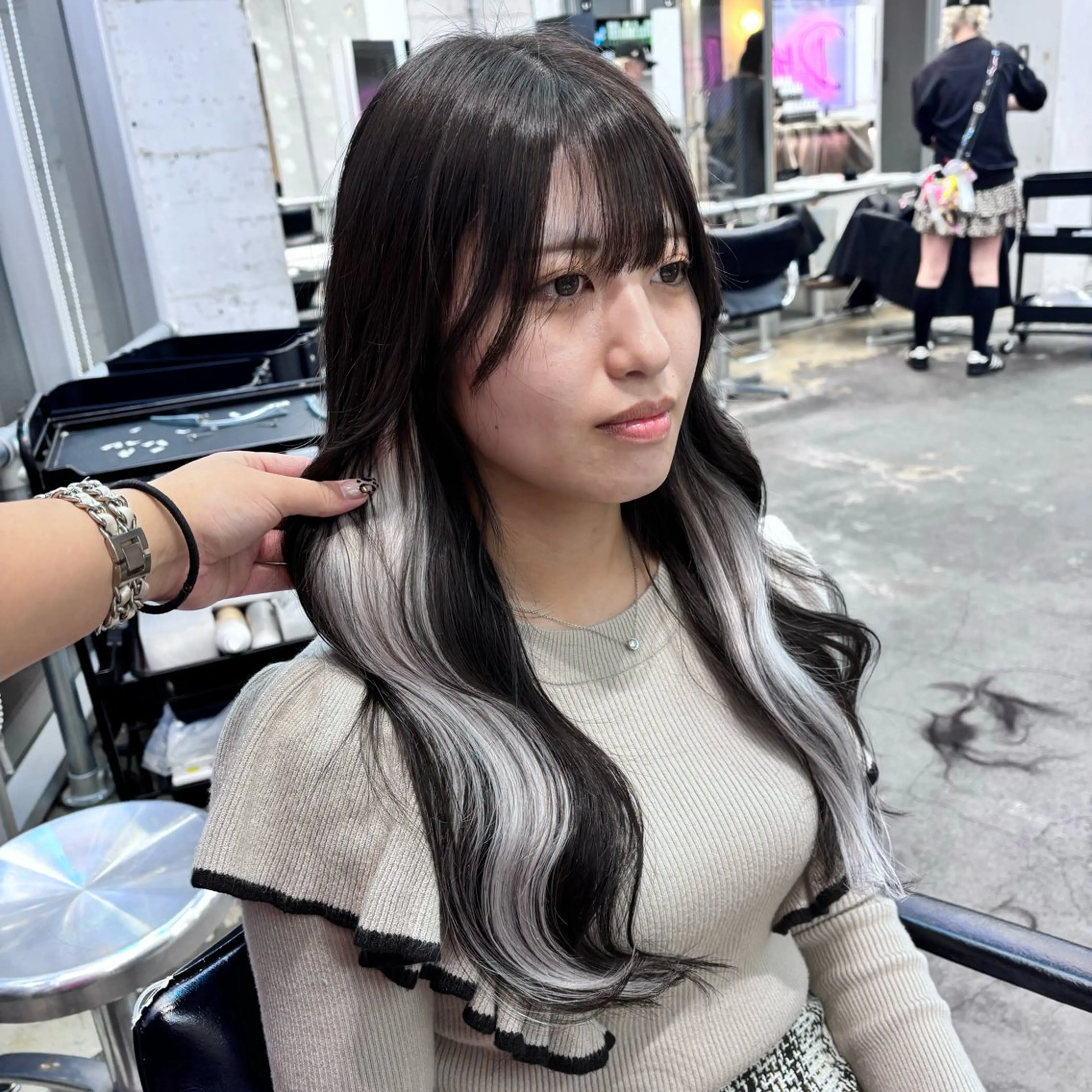 セミロング カラー ヘアアレンジ エクステ ヘアセット 🎀モテ暖色× エクステ🎀あかりのヘアスタイル