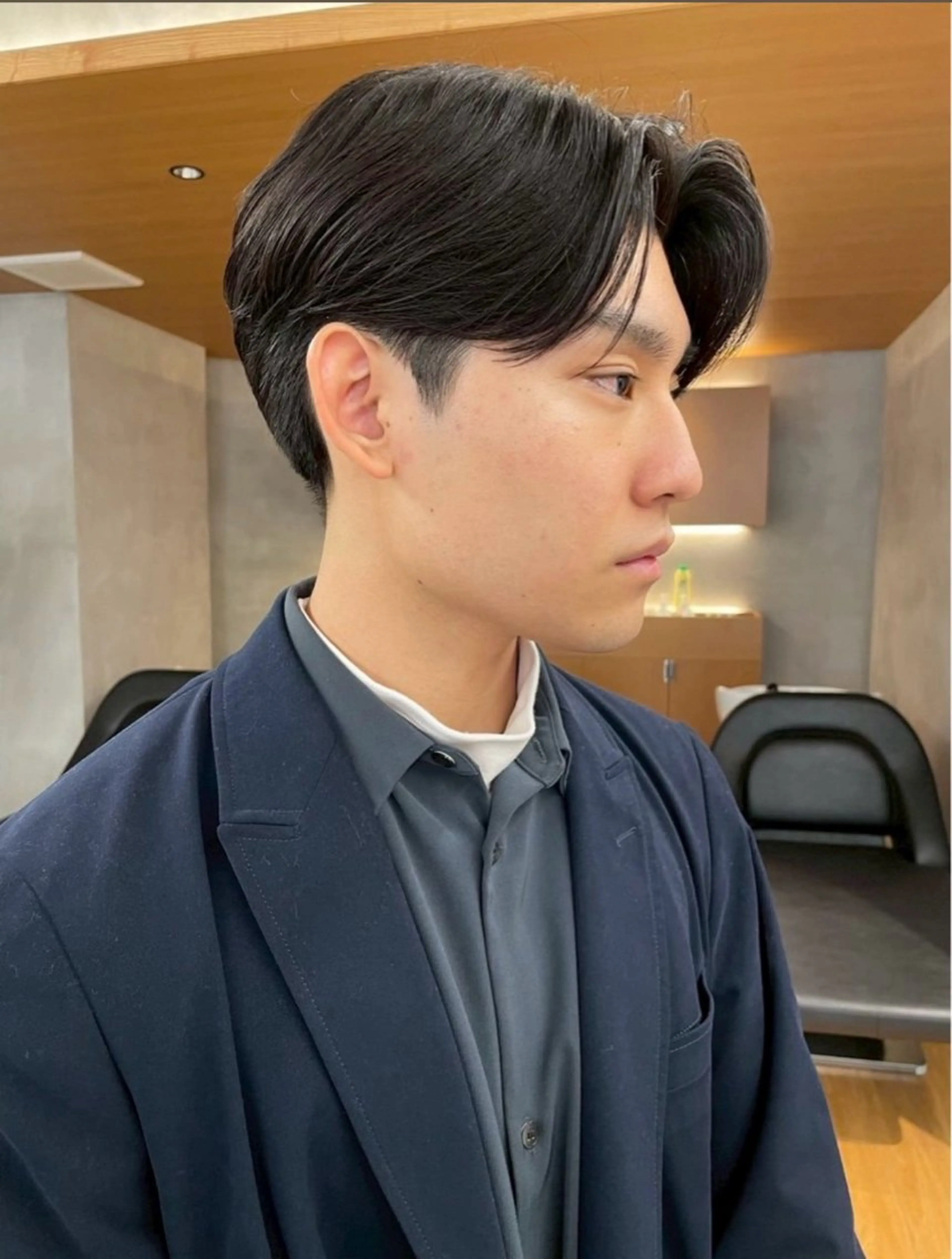 ショート パーマ メンズ nico TOKYO所属・ニュアンス/ センターパート/イノのヘアスタイル