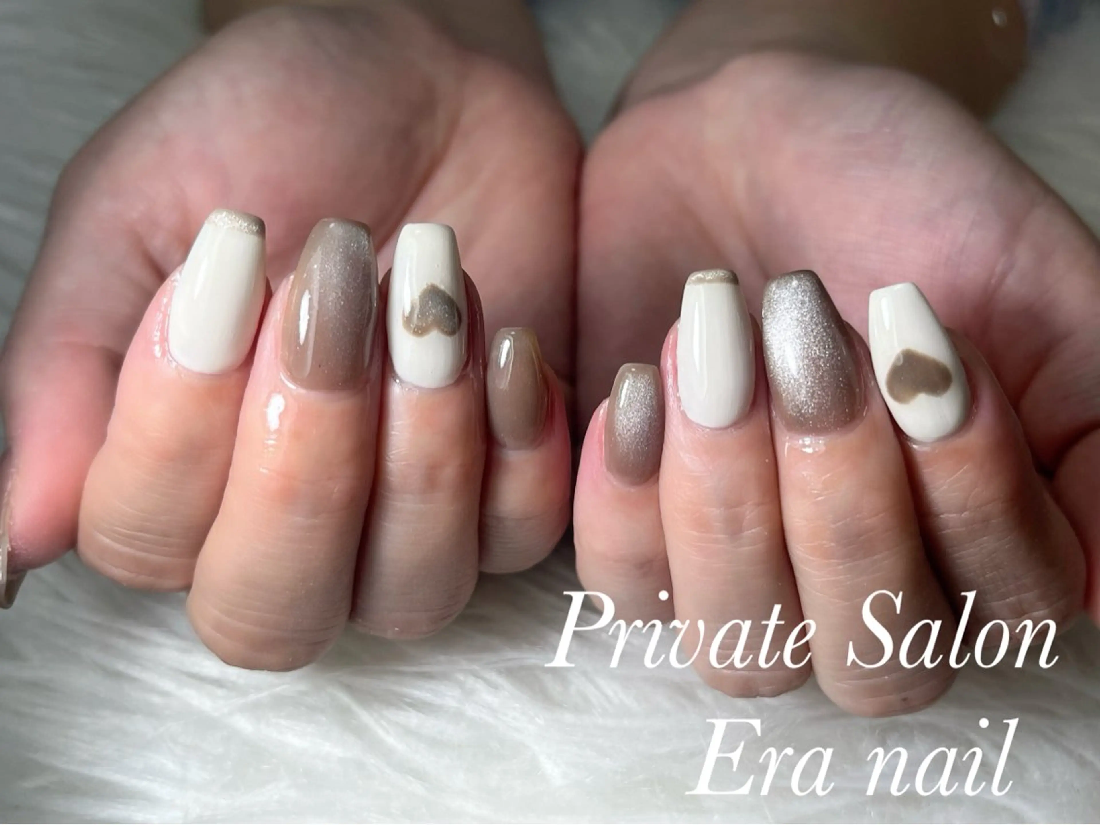 ネイル ハート マグネットネイル Era nailのネイルデザイン