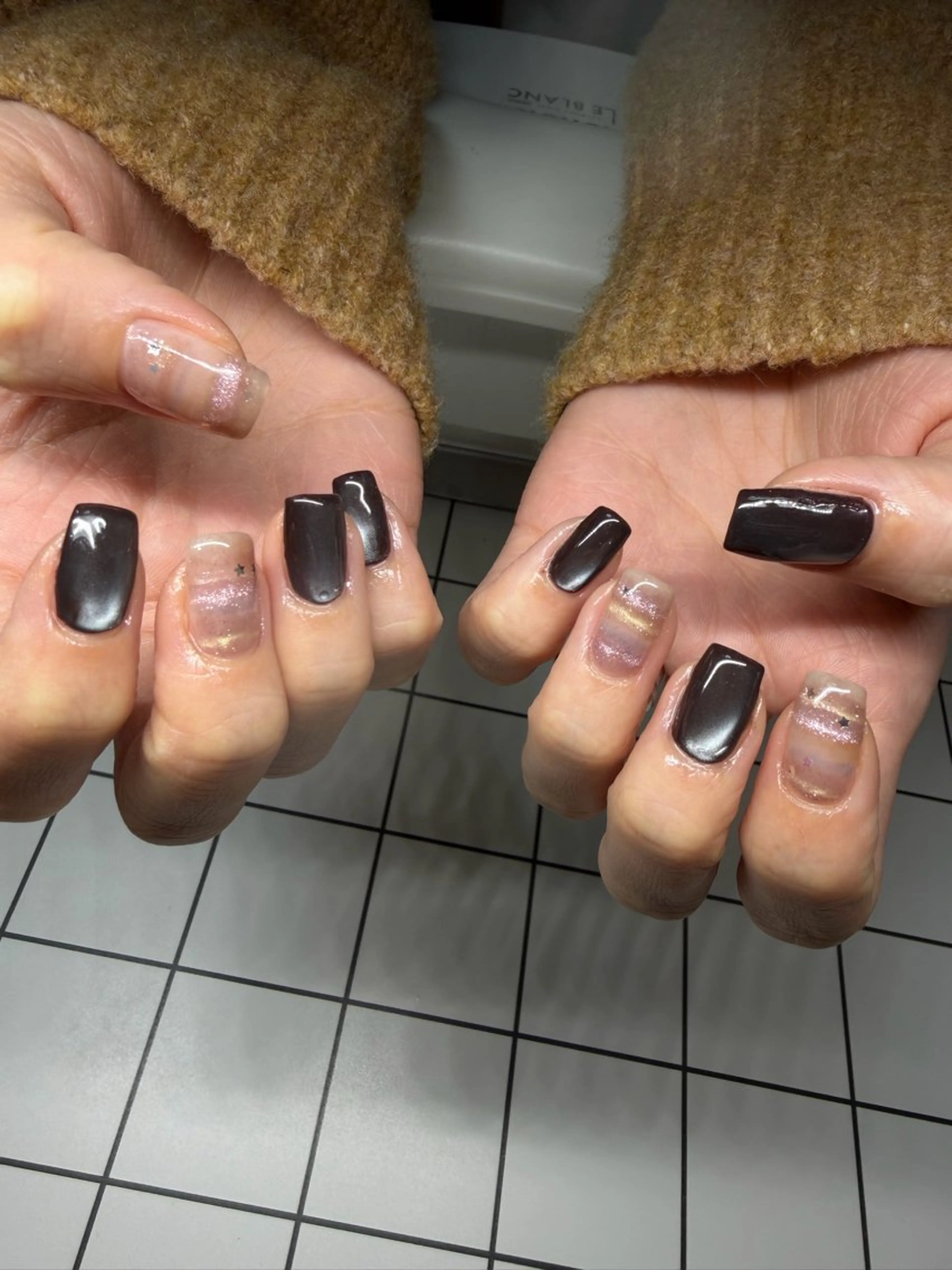 ネイル ボーダー ハンドネイル Mur. ことなのネイルデザイン