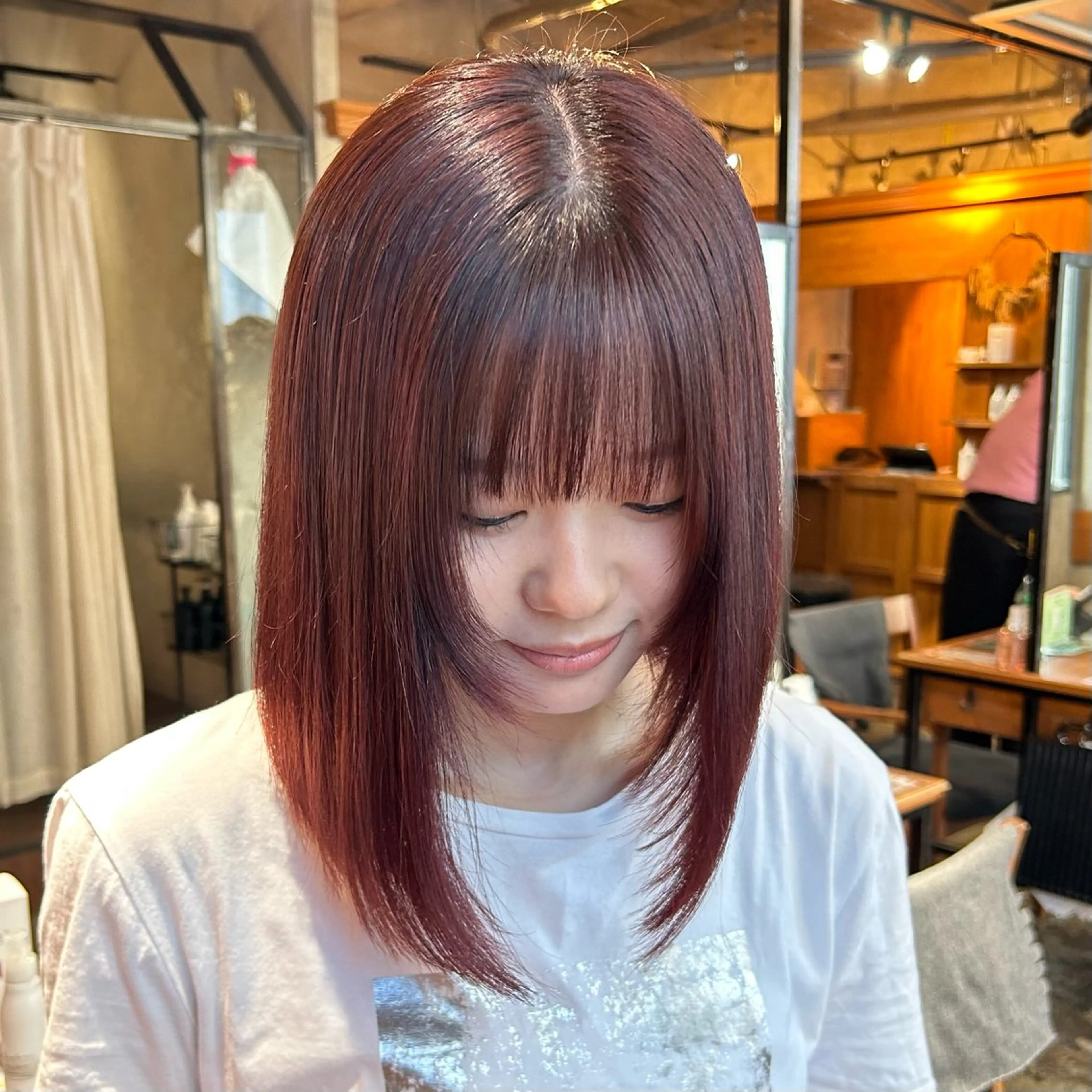 ミディアム カラー ヘアカラー RINO/似合わせ /女性専用🍑のヘアスタイル