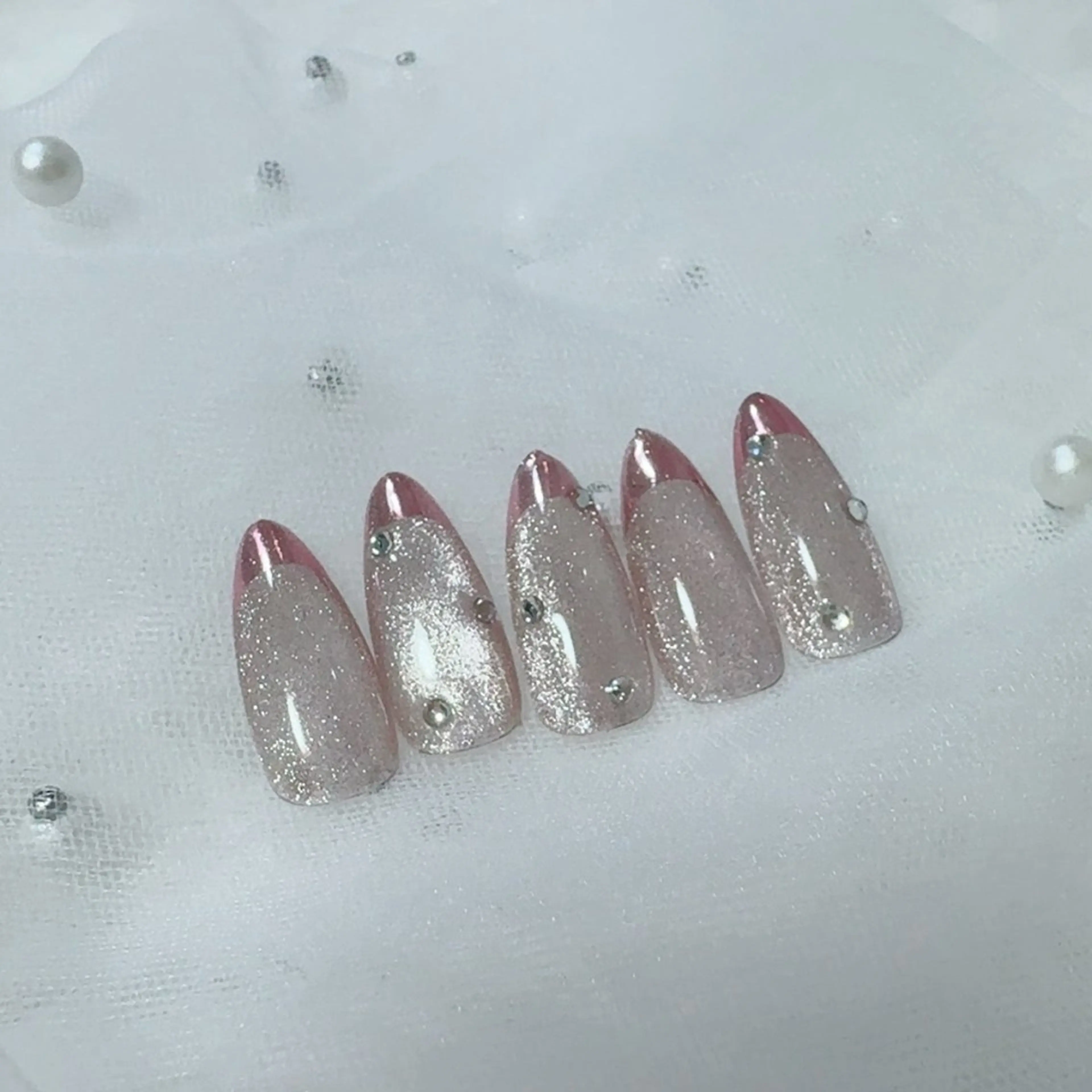 ネイル フレンチネイル マグネットネイル ミラーネイル BonheurDeux所属・Bonheur LINAのネイルデザイン